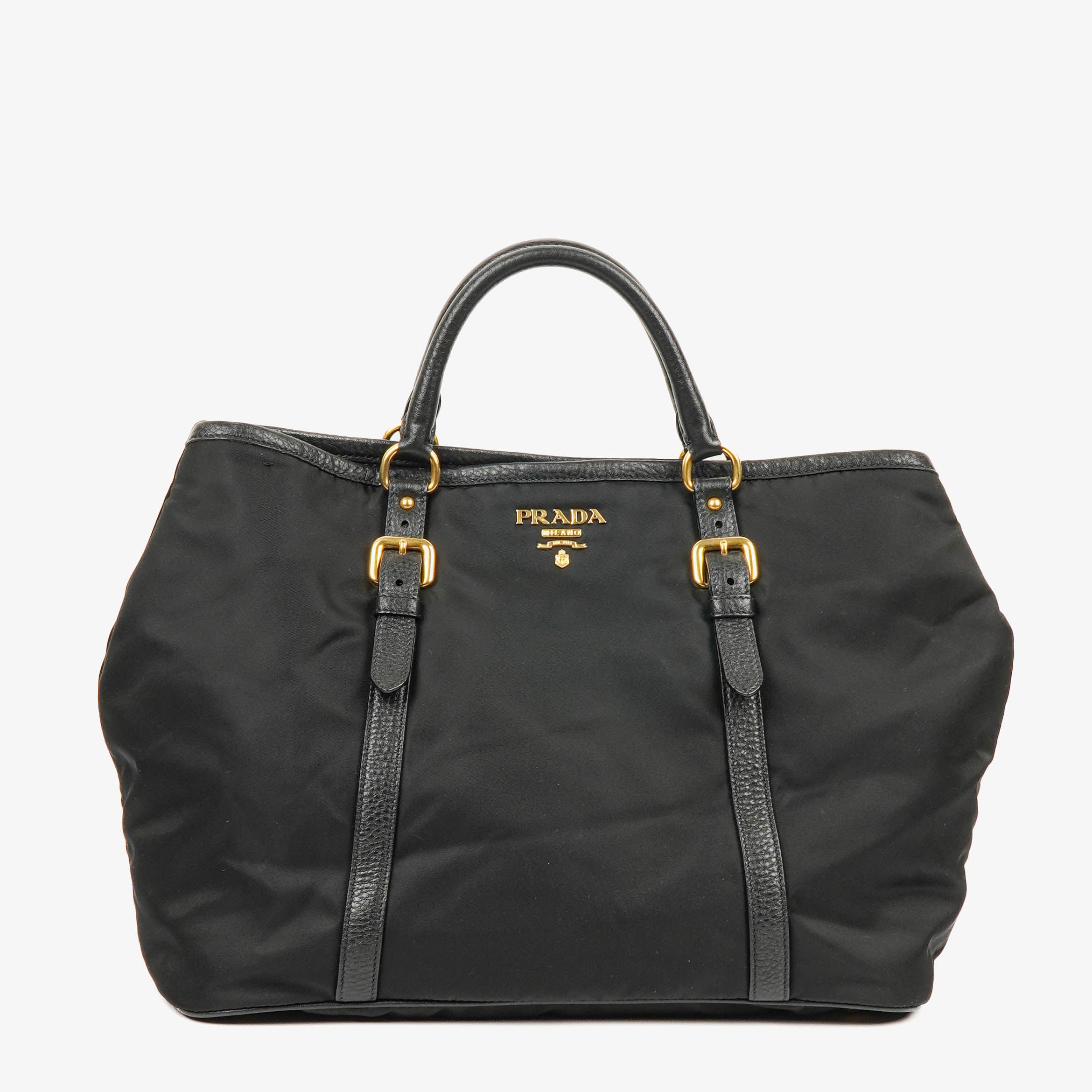 Prada Tessuto Nylon and Leather Tote Bag