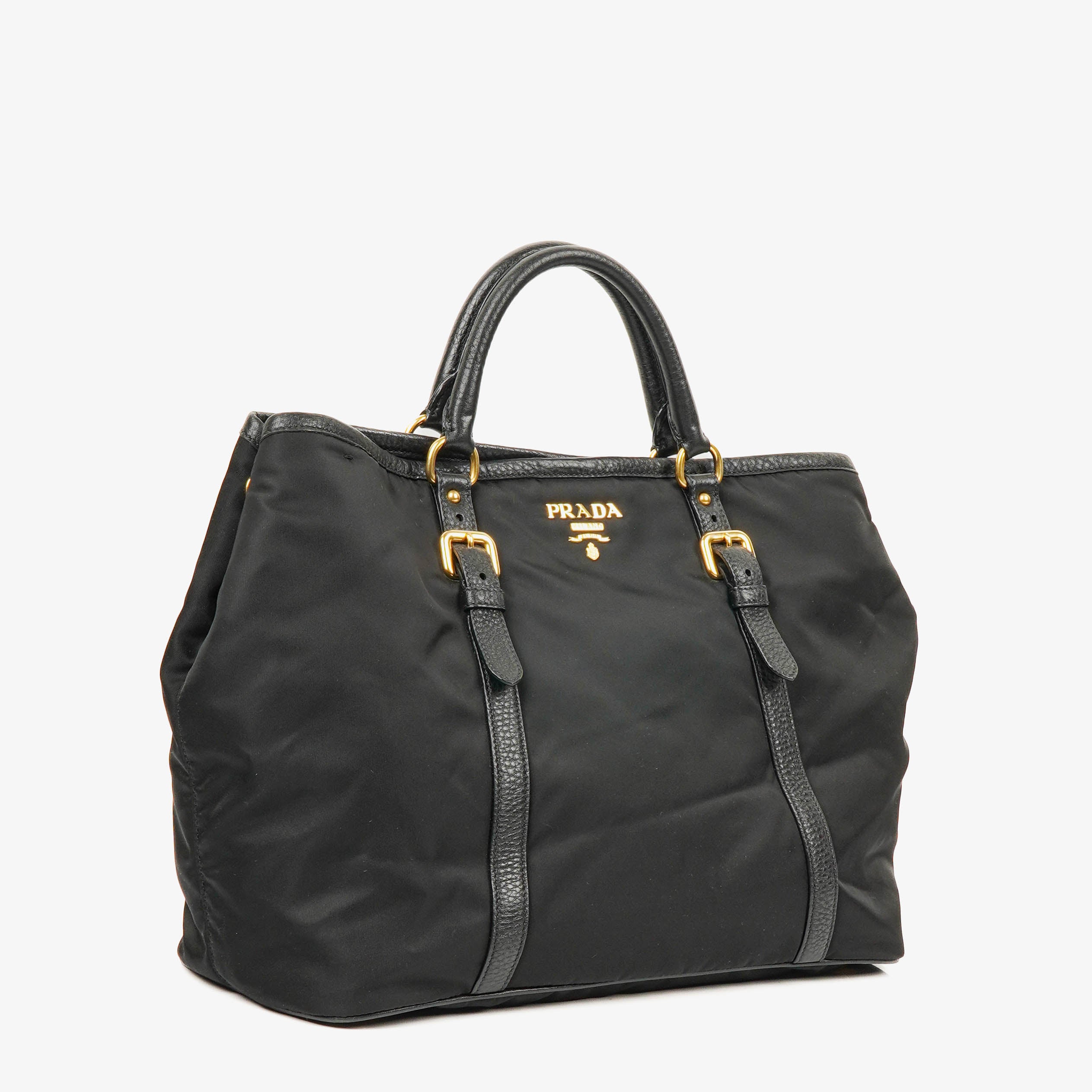Prada Tessuto Nylon and Leather Tote Bag