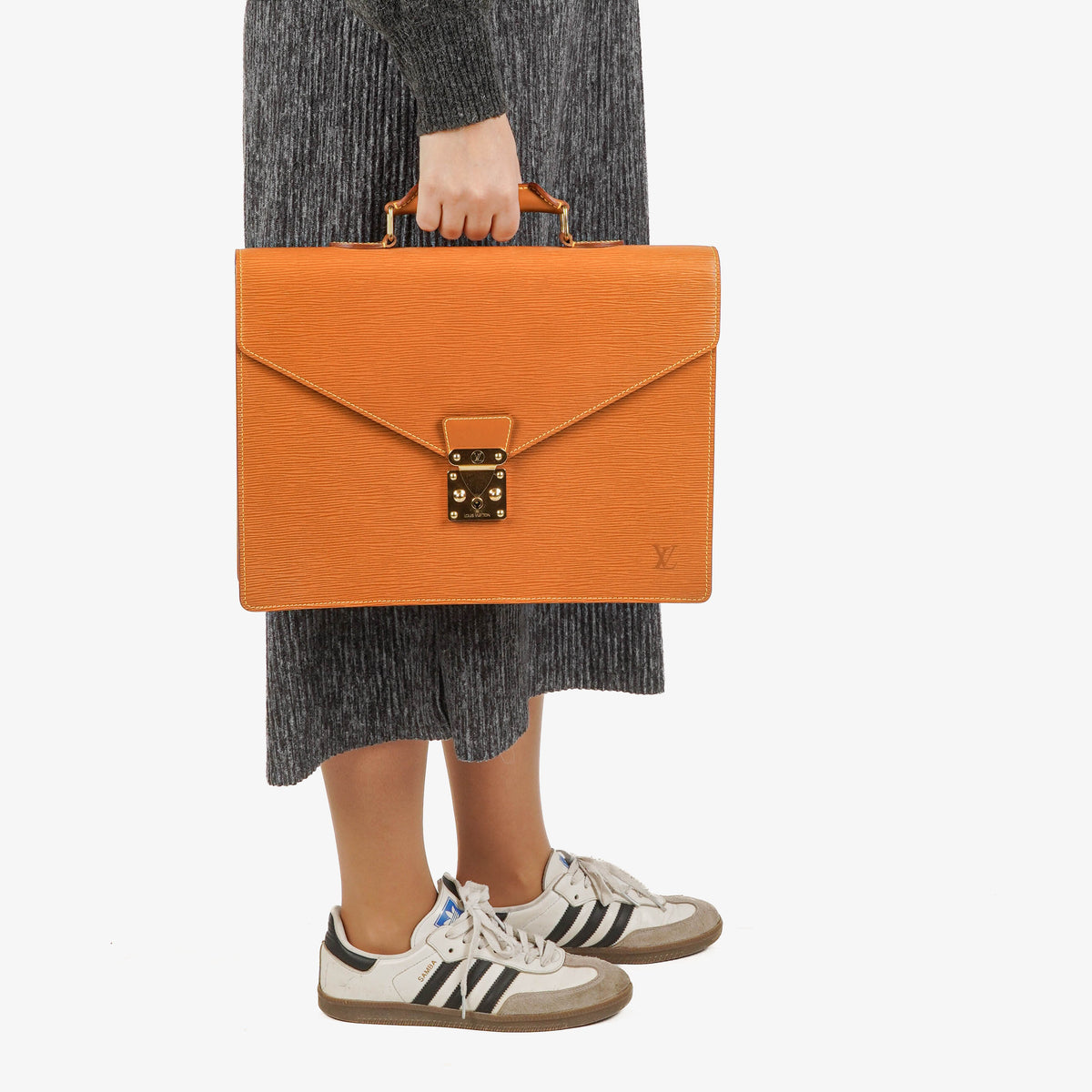 Louis Vuitton Serviette Ambassador Cognac Epi Leather Briefcase, 1996