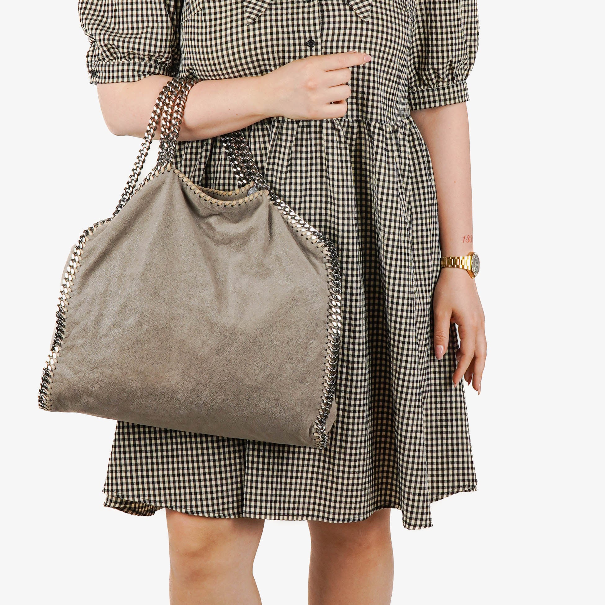 Stella McCartney Grey Falabella Tote Vegan Shaggy Deer