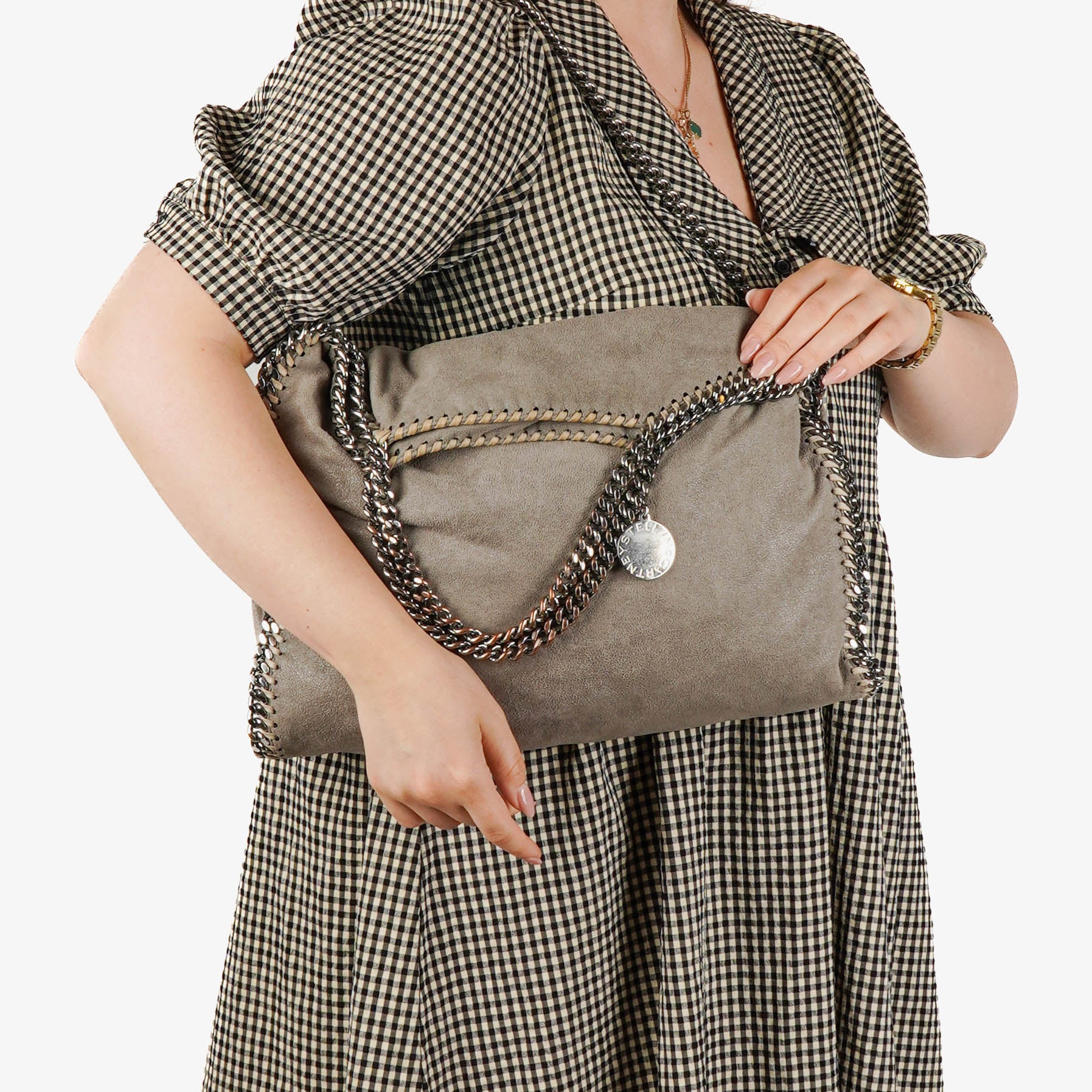 Stella McCartney Grey Falabella Tote Vegan Shaggy Deer