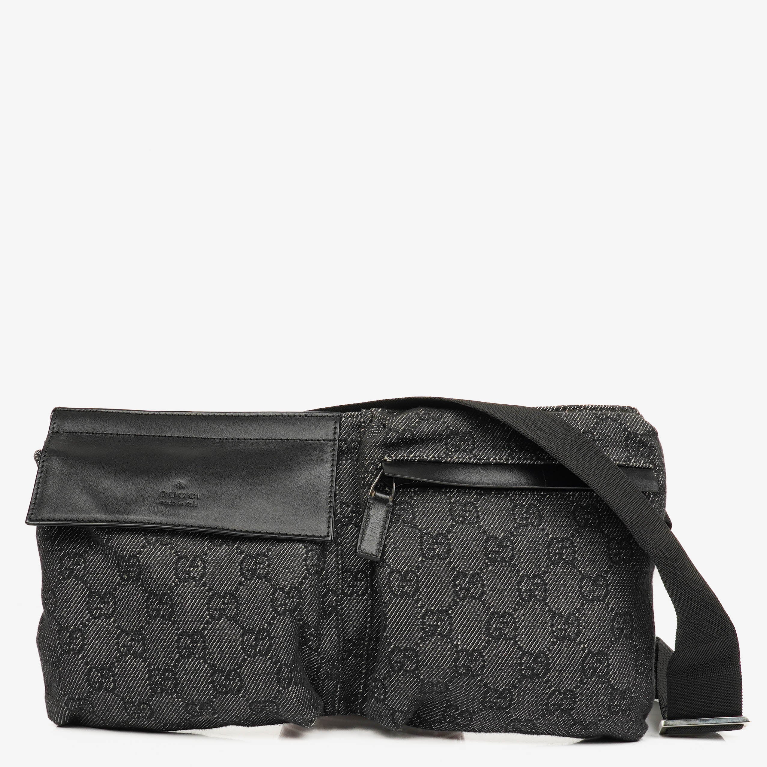 Gucci GG Black Monogram Canvas Belt Bag