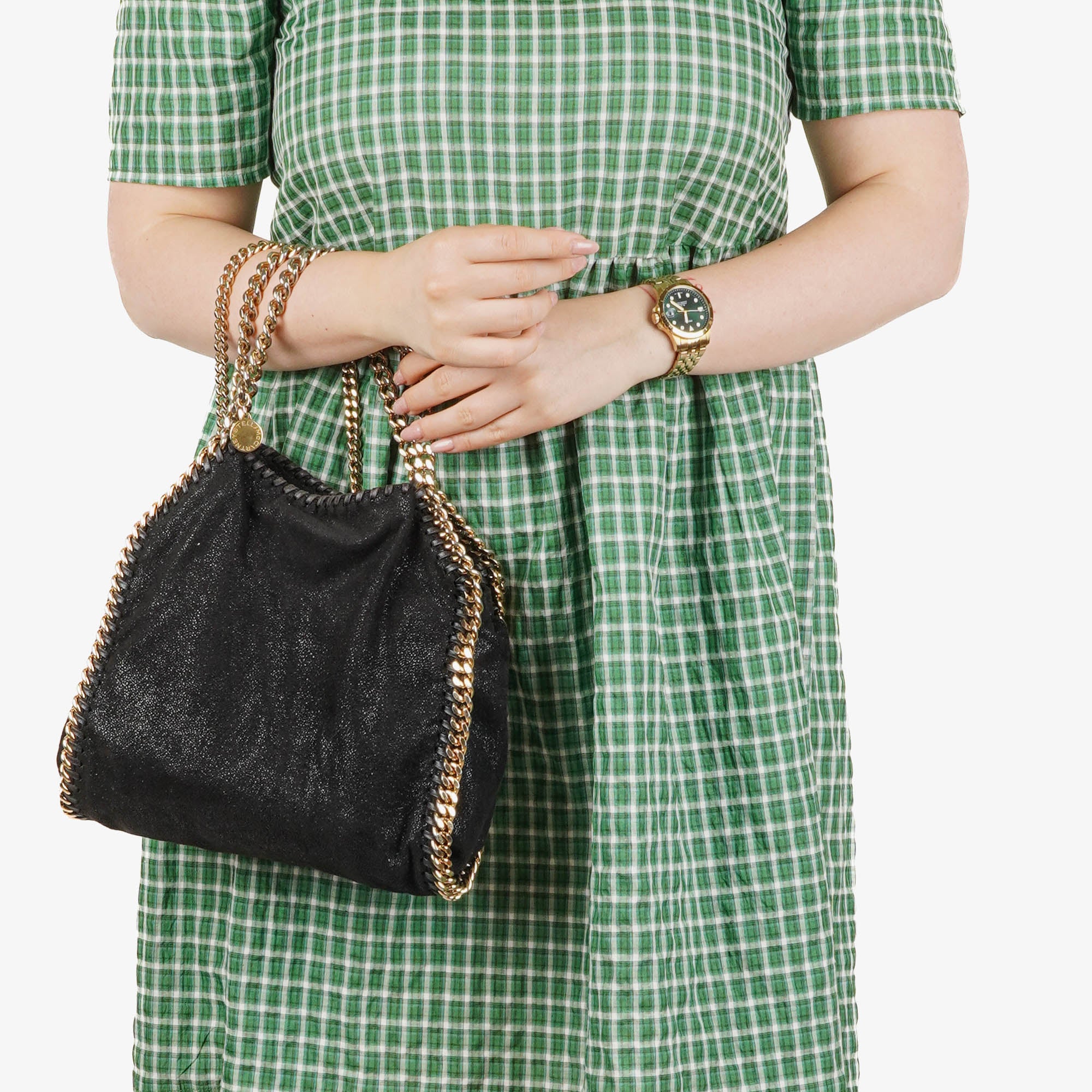 Stella McCartney Black Falabella Tote Vegan Shaggy Deer