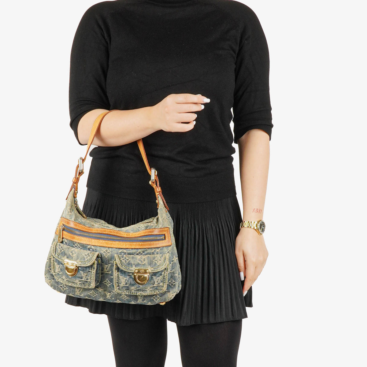 Louis Vuitton Baggy PM Monogram Denim Shoulder Bag