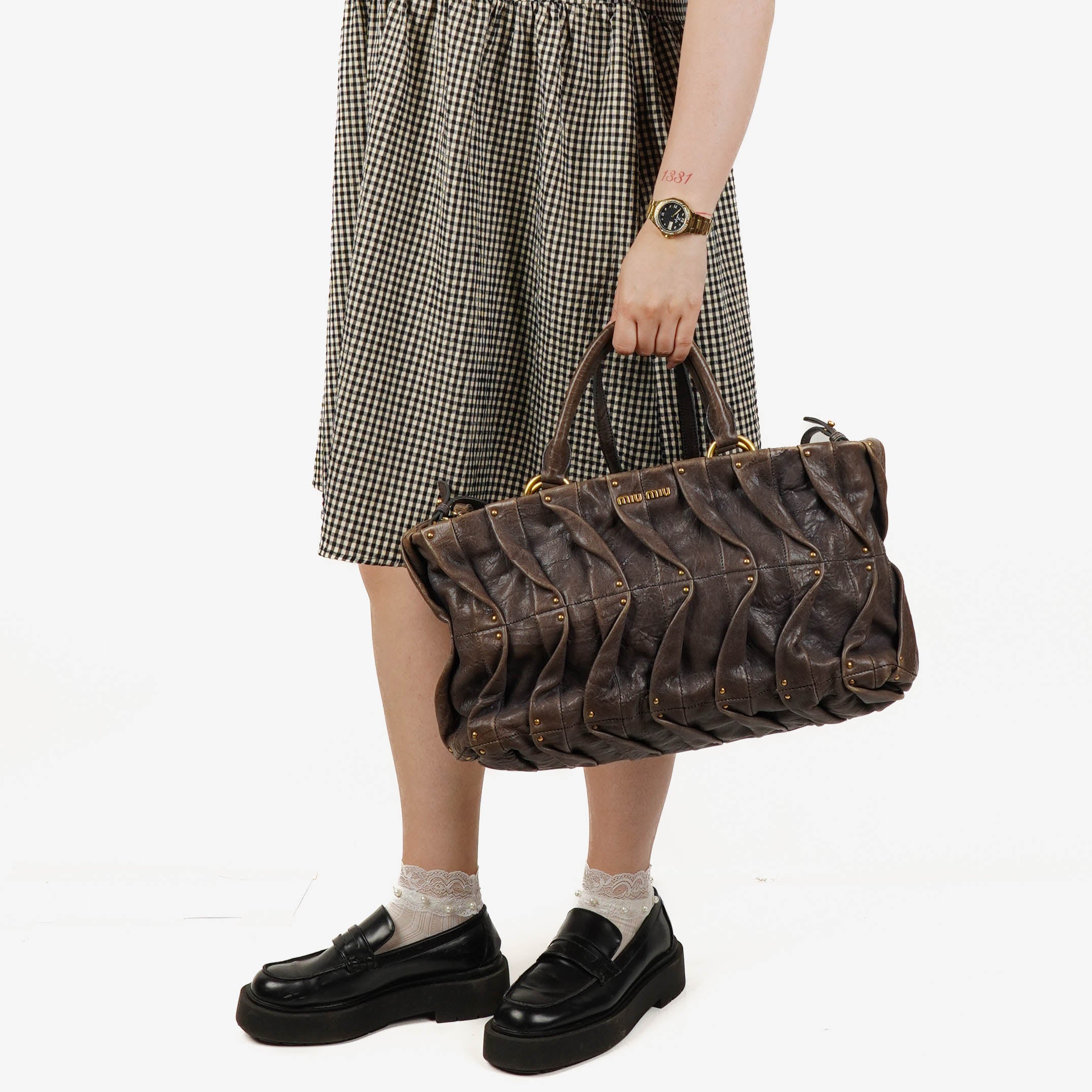 Miu Miu Matelassé Satchel Bag
