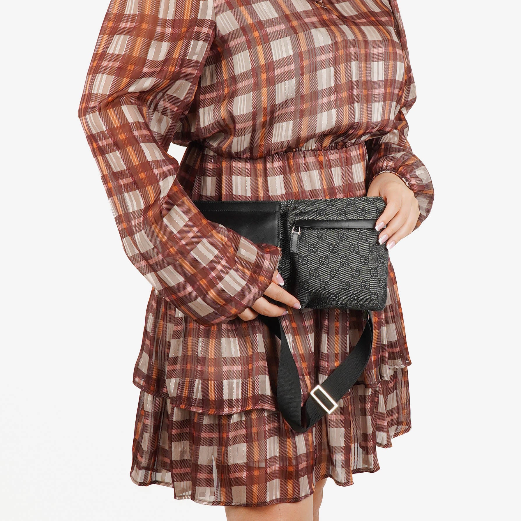Gucci GG Black Monogram Canvas Belt Bag