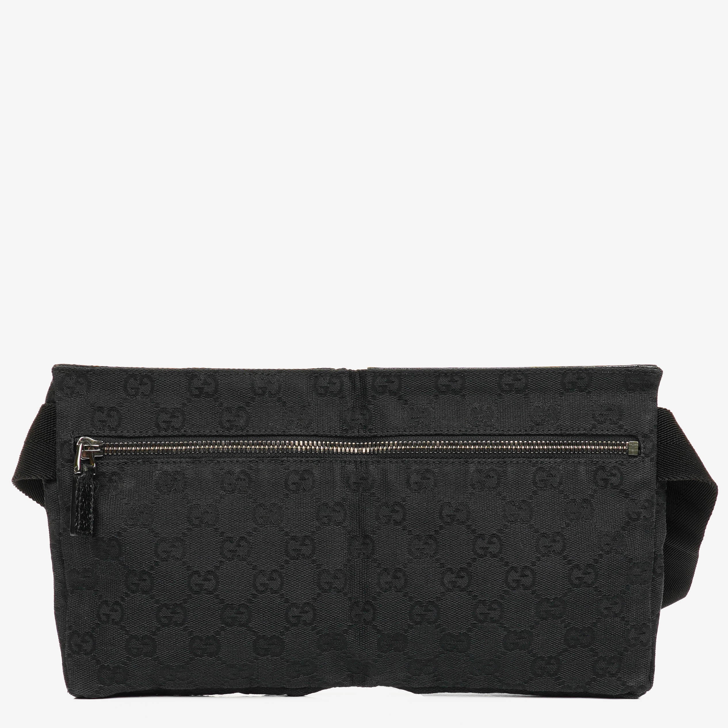 Gucci GG Black Monogram Canvas Belt Bag