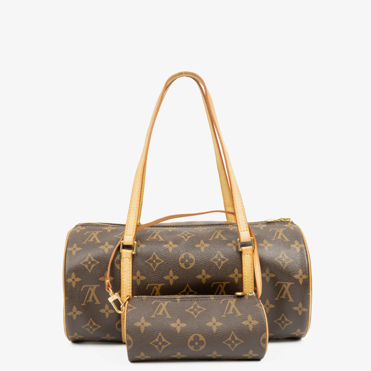 Louis Vuitton Papillon 30 Vintage Monogram Canvas Handbag With Mini Papillon Pochette
