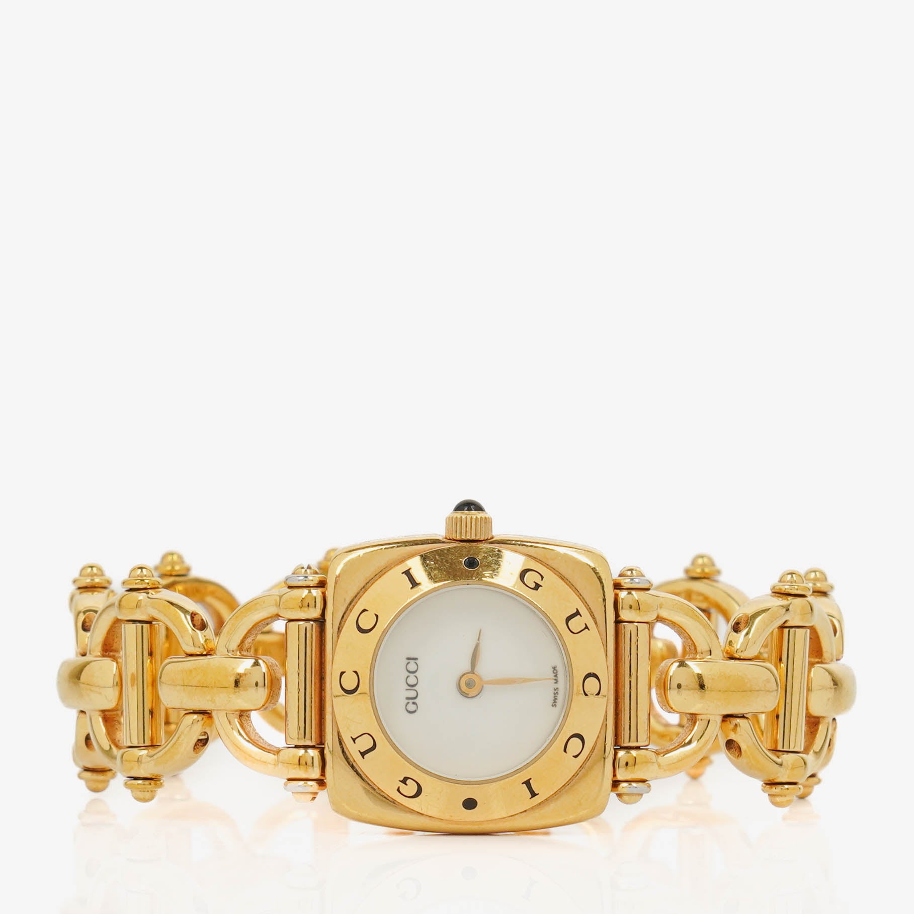 Gucci Horsebit Stainless Steel 22mm 6400L Quartz Watch 