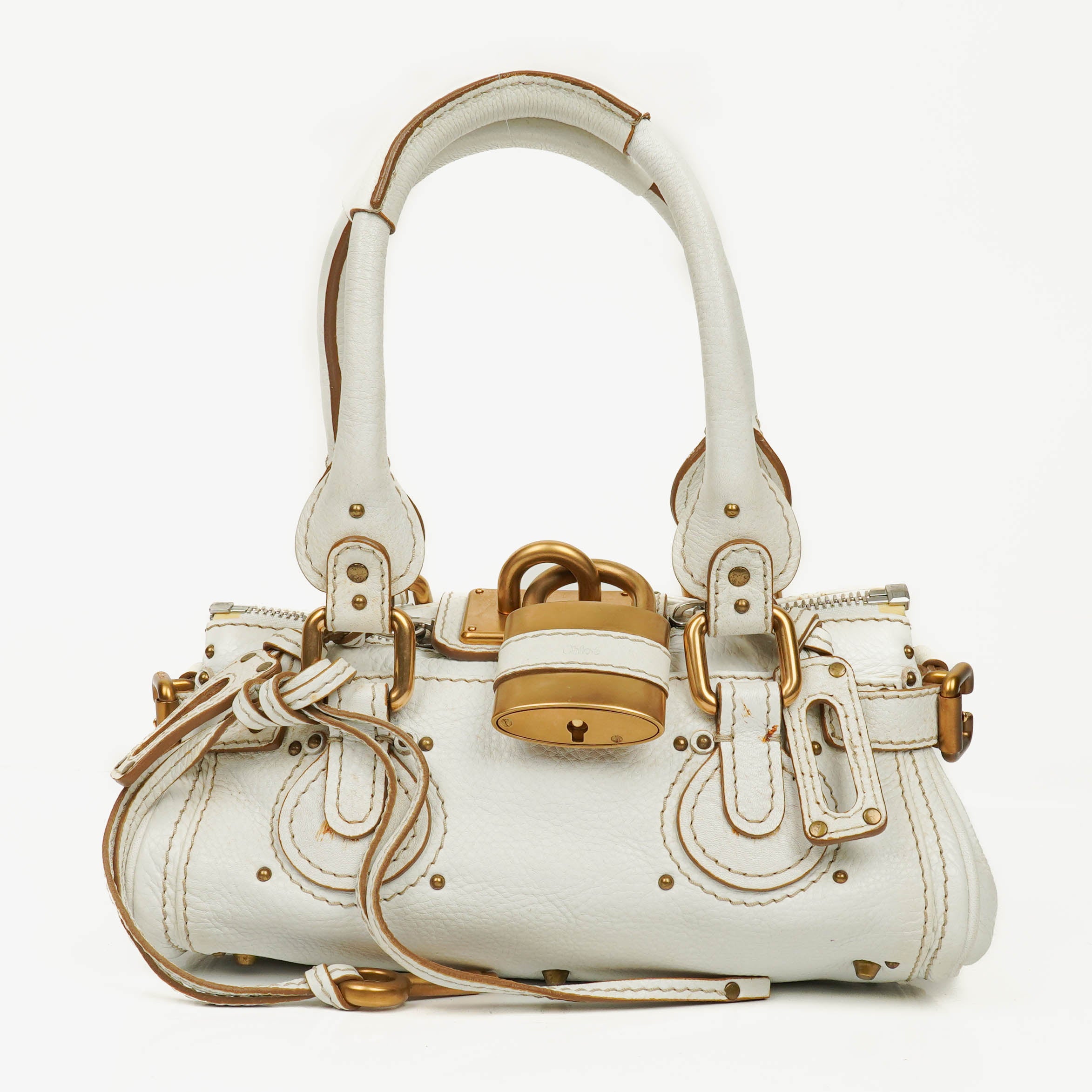 Chloe Paddington White Satchel Bag 