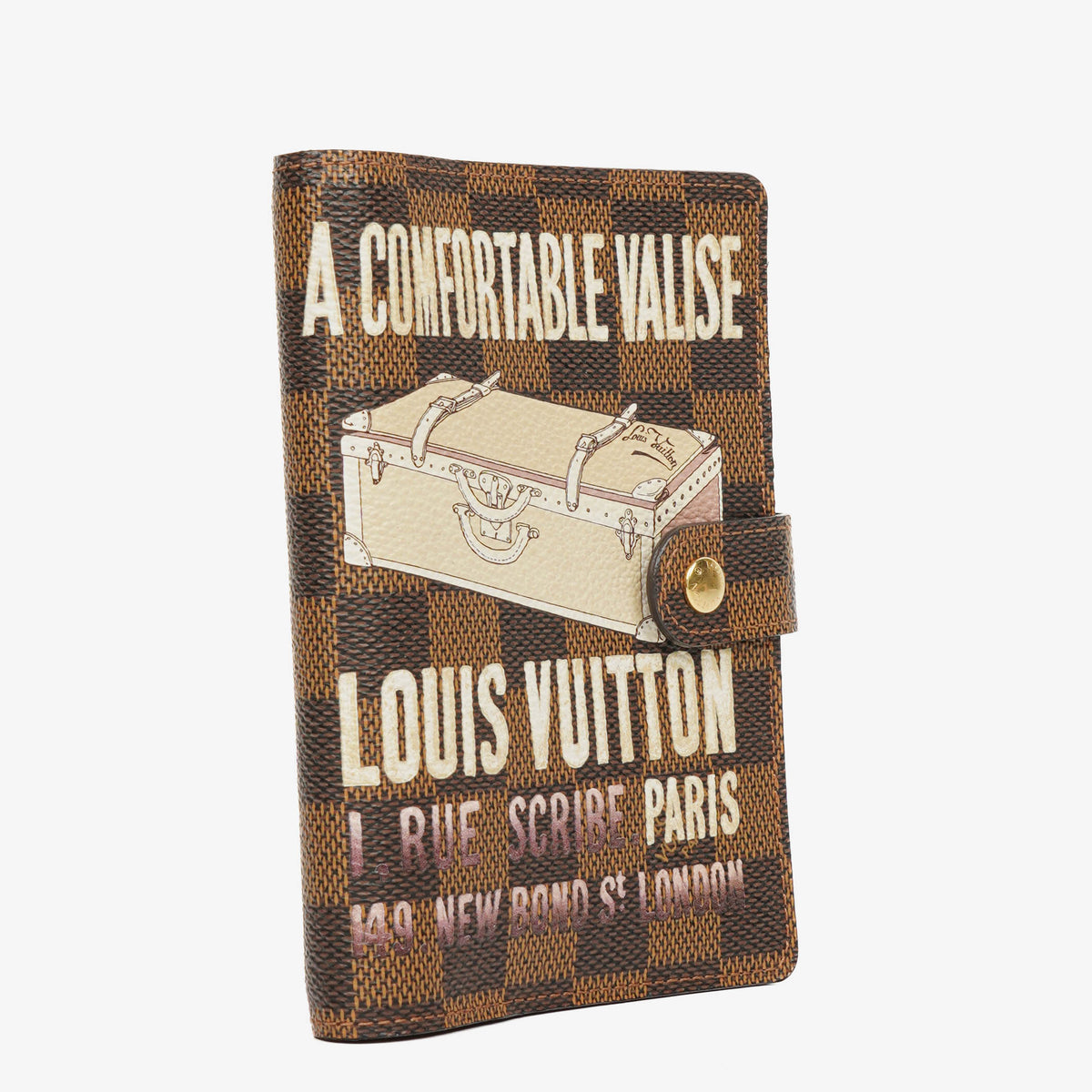 Louis Vuitton Damier Ebene Valise Small Ring Agenda Cover