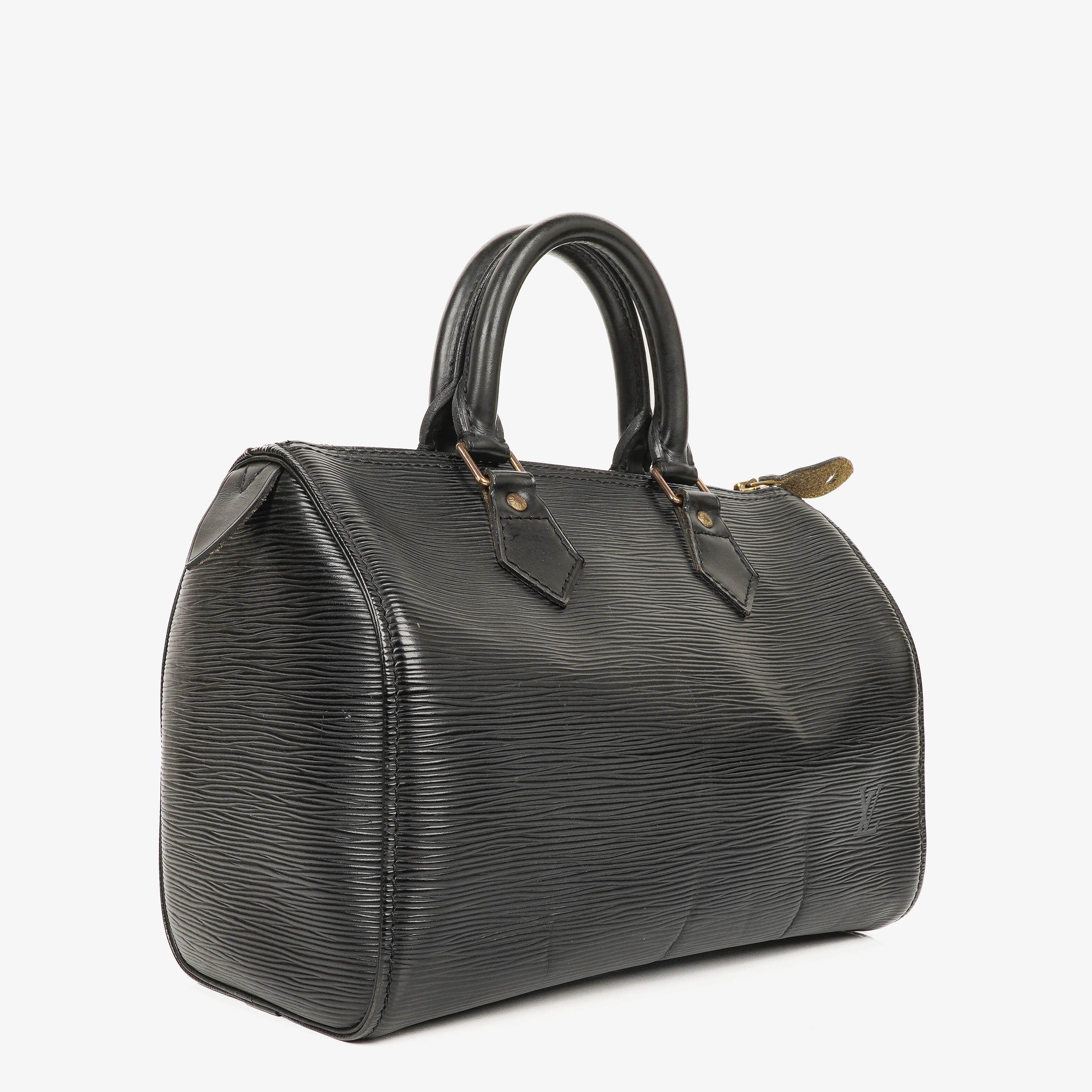 Louis Vuitton Speedy 25 Black EPI Leather Handbag