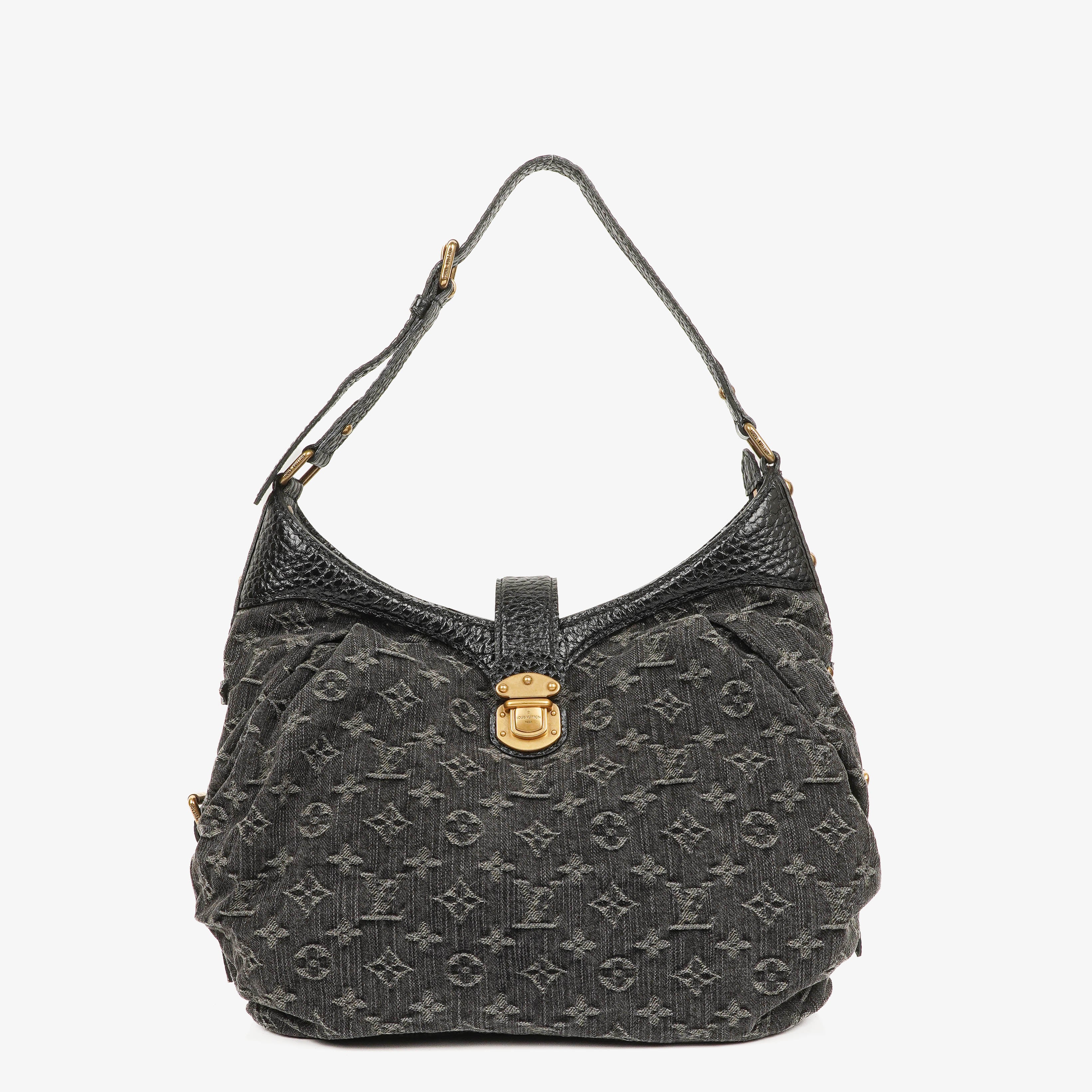 Louis Vuitton Mahina Black Denim Shoulder Bag