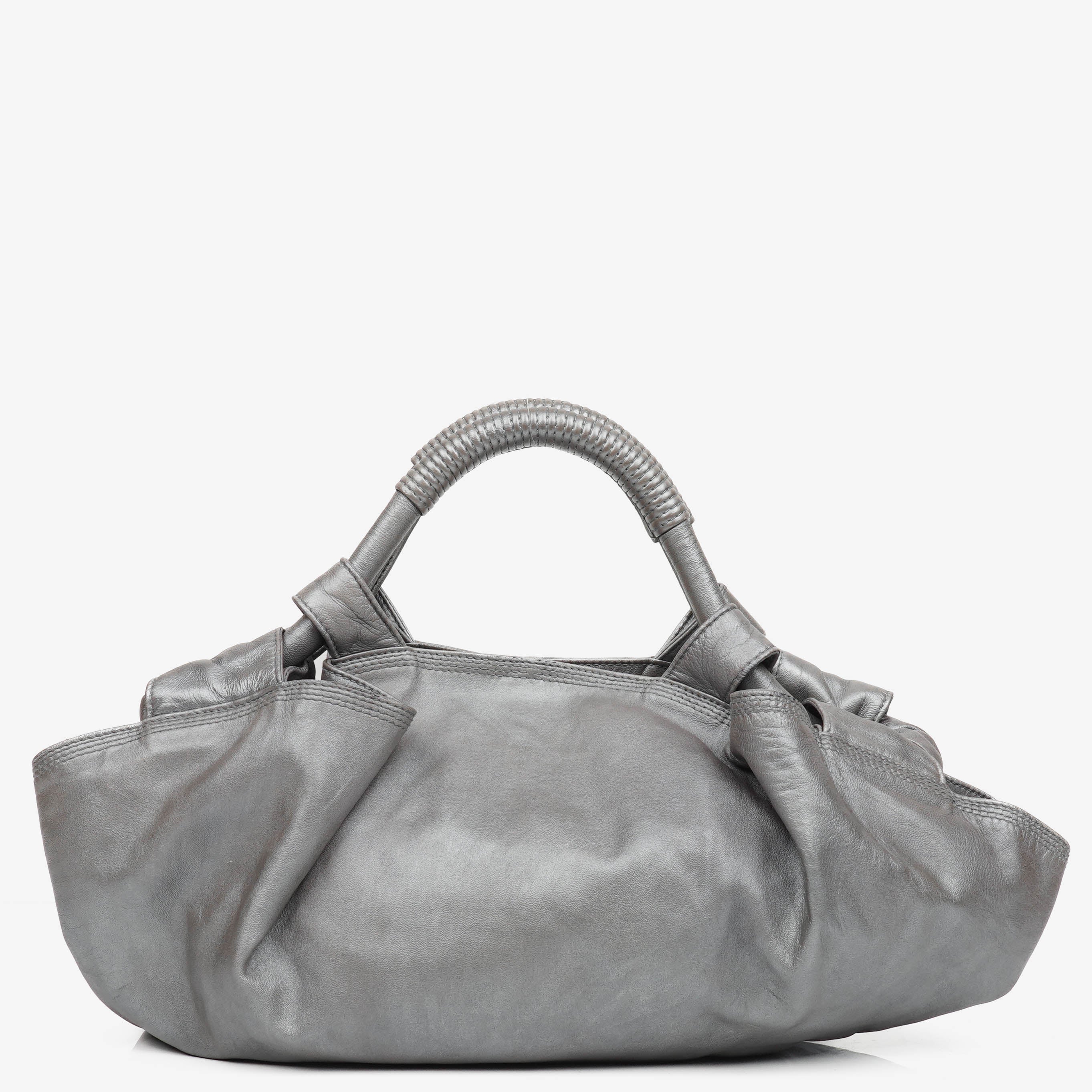 Loewe Silver Aire Nappa Anagram Shoulder Bag