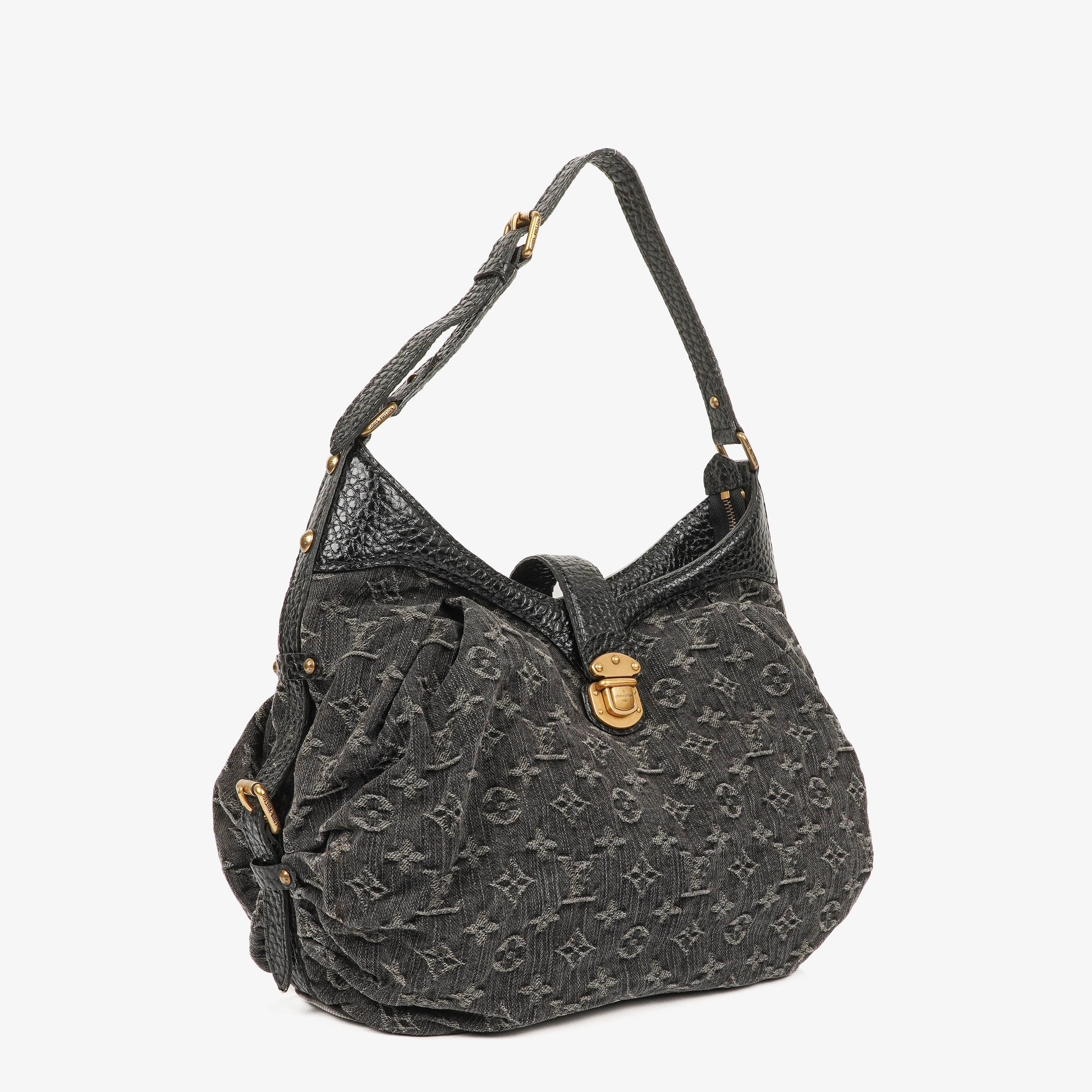 Louis Vuitton Mahina Black Denim Shoulder Bag