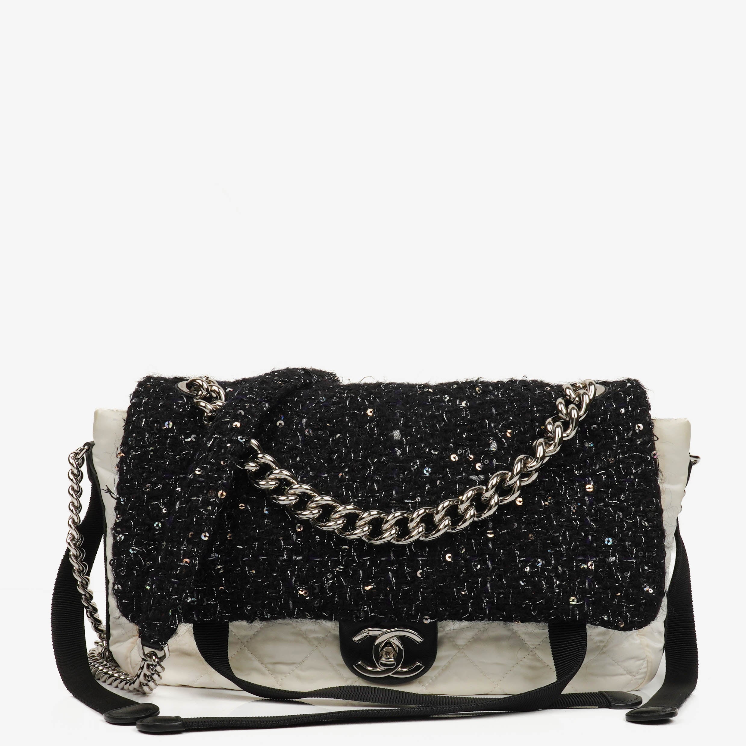 Chanel Multicolour Astronaut Essentials Nylon/Tweed Flap Bag