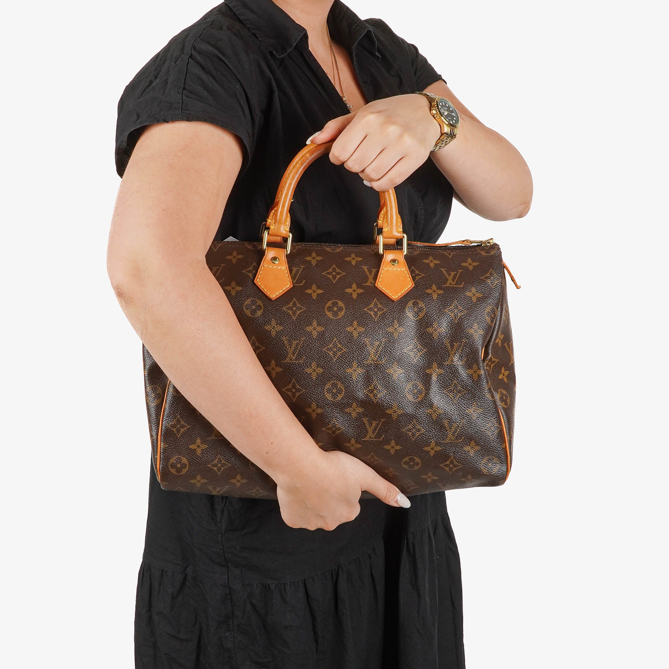 Louis Vuitton Speedy 35 Monogram Canvas Handbag
