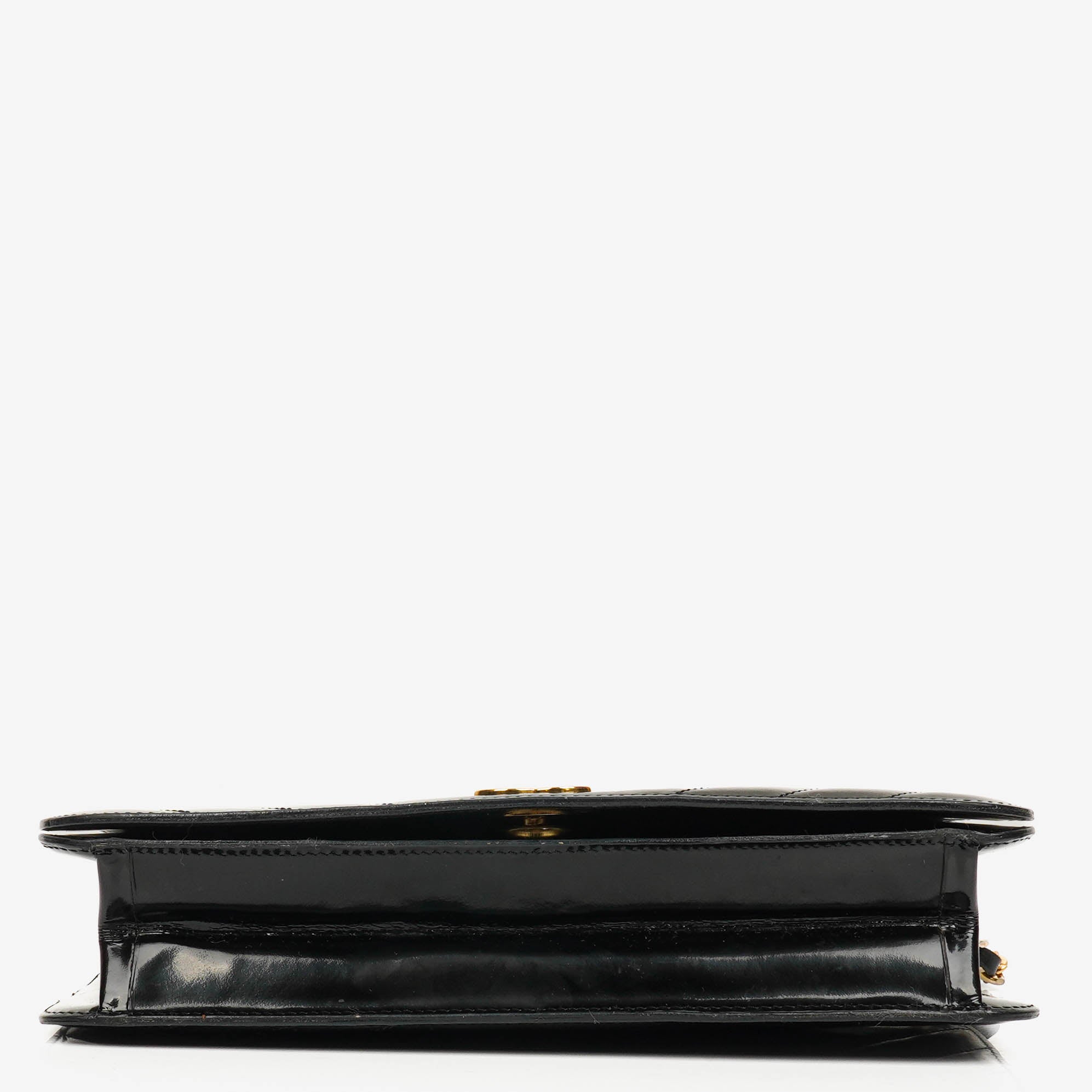Chanel Black Patent Leather Full Flap Bag