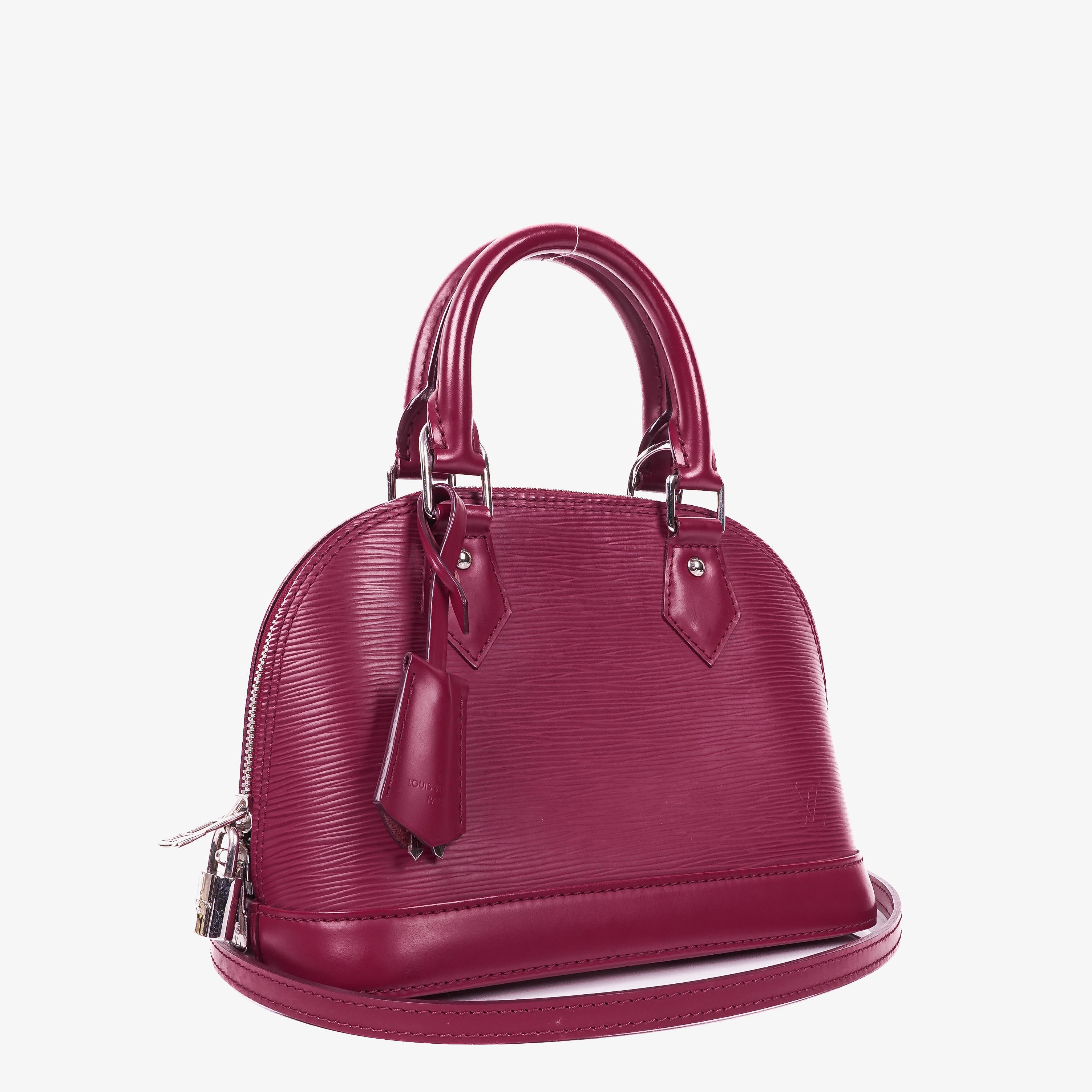 Louis Vuitton Alma BB EPI Fuchsia Leather Handbag