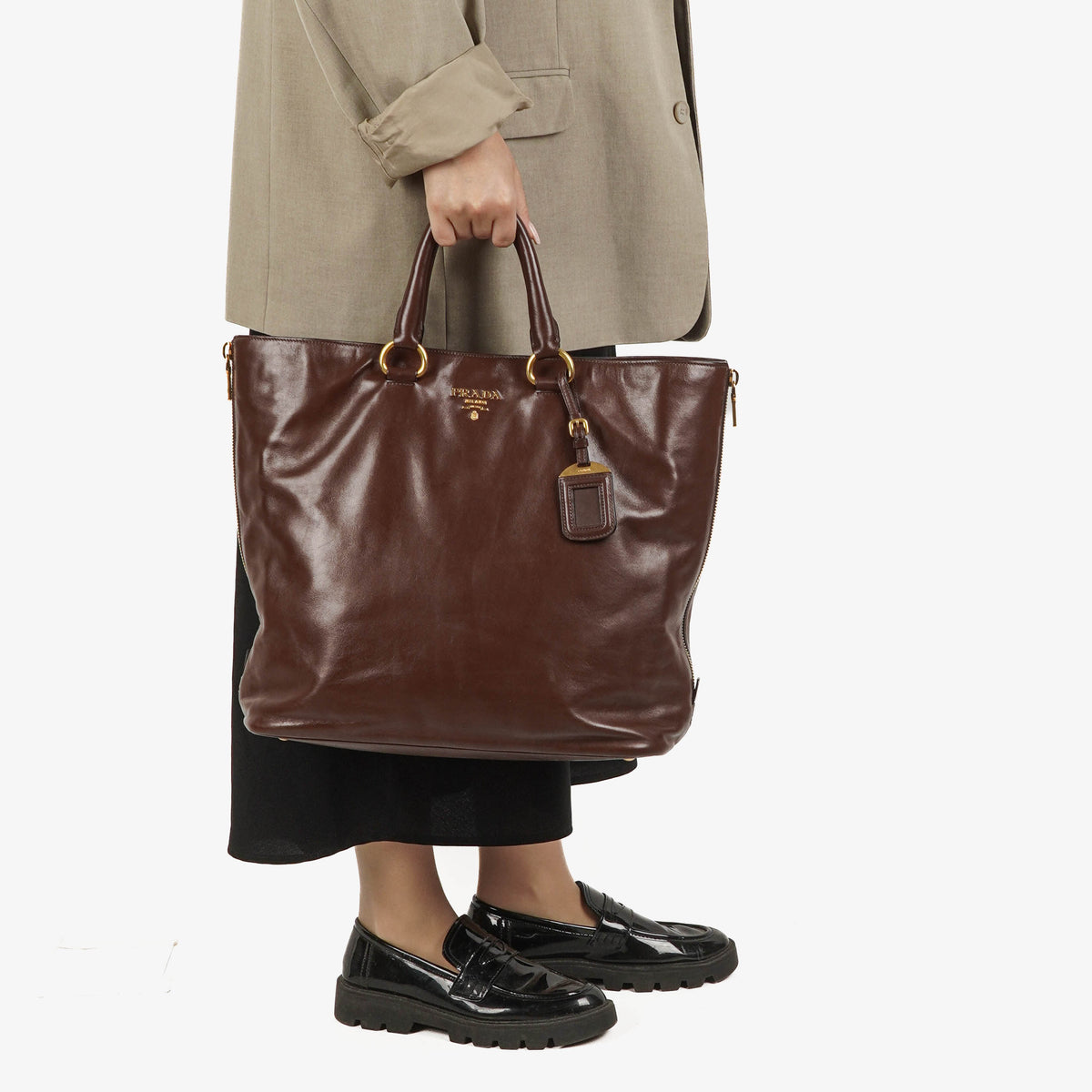 Prada Soft Leather Tote Bag
