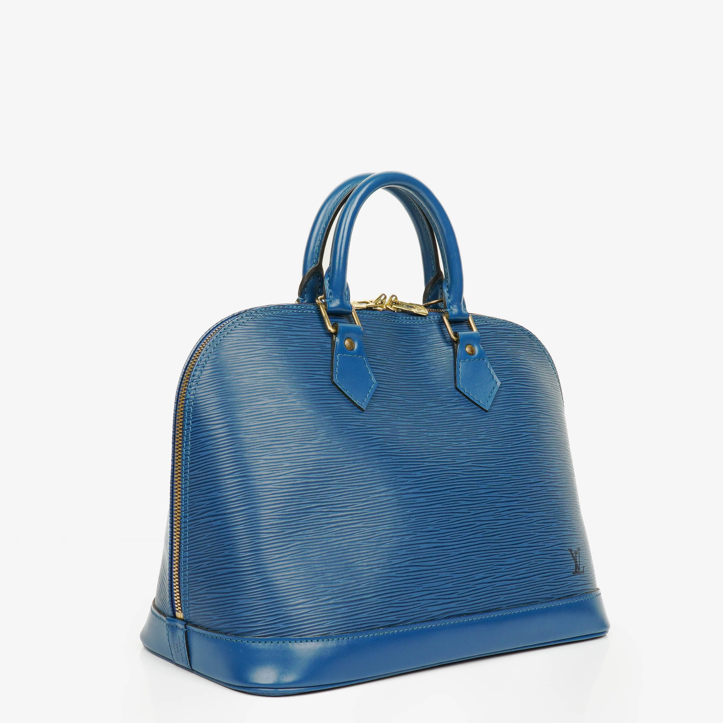 Louis Vuitton Blaue Epi Leder Alma PM Handtasche