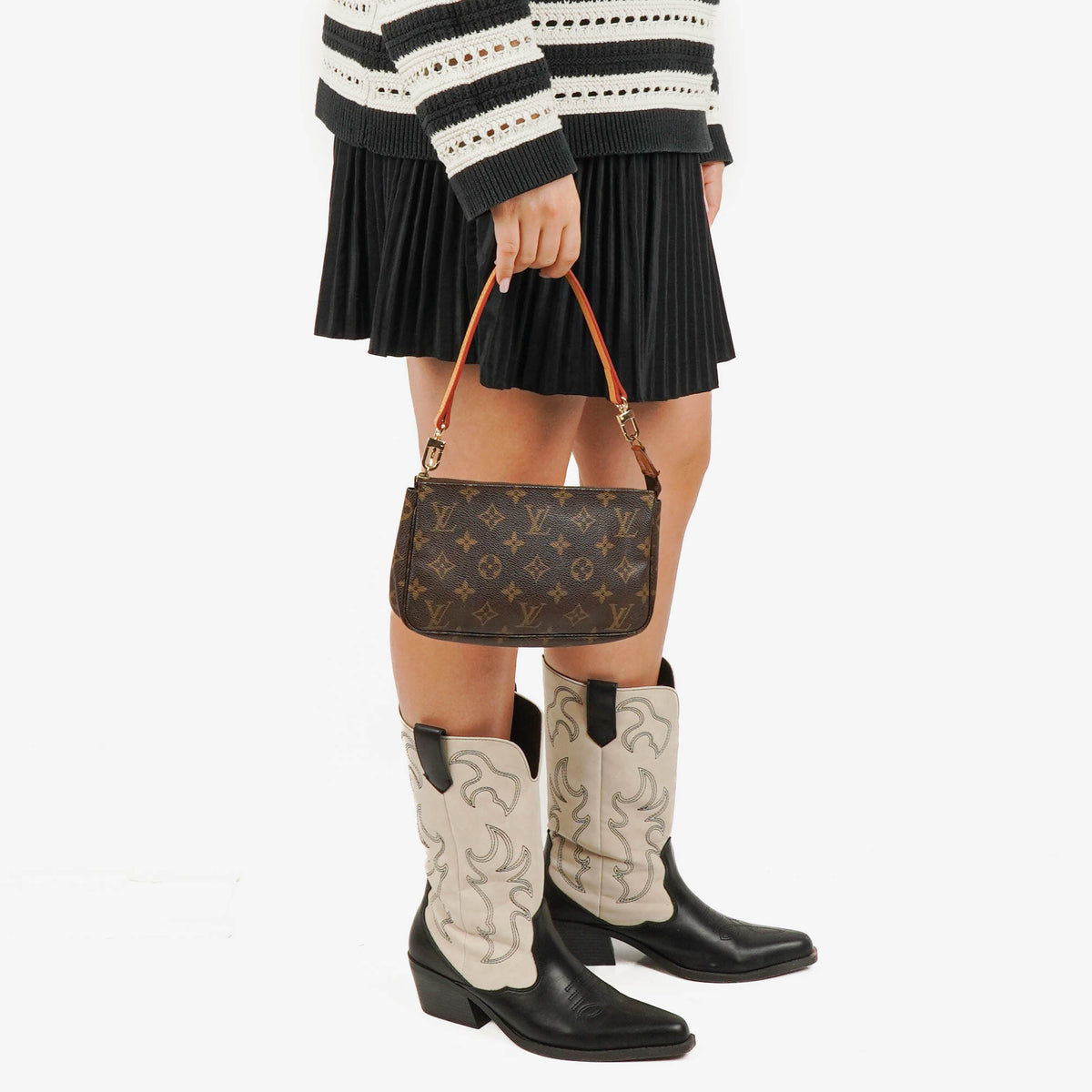 Louis Vuitton Pochette Accessoires Monogram Canvas Clutch Handbag