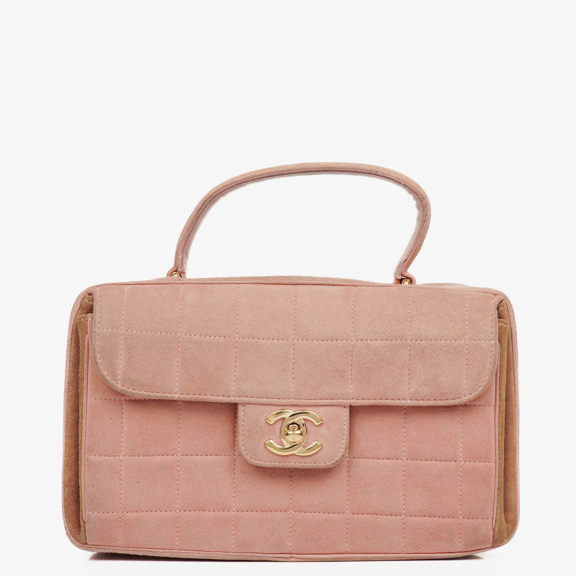 Chanel Chocolate Bar Single Flap Top Handle Bag