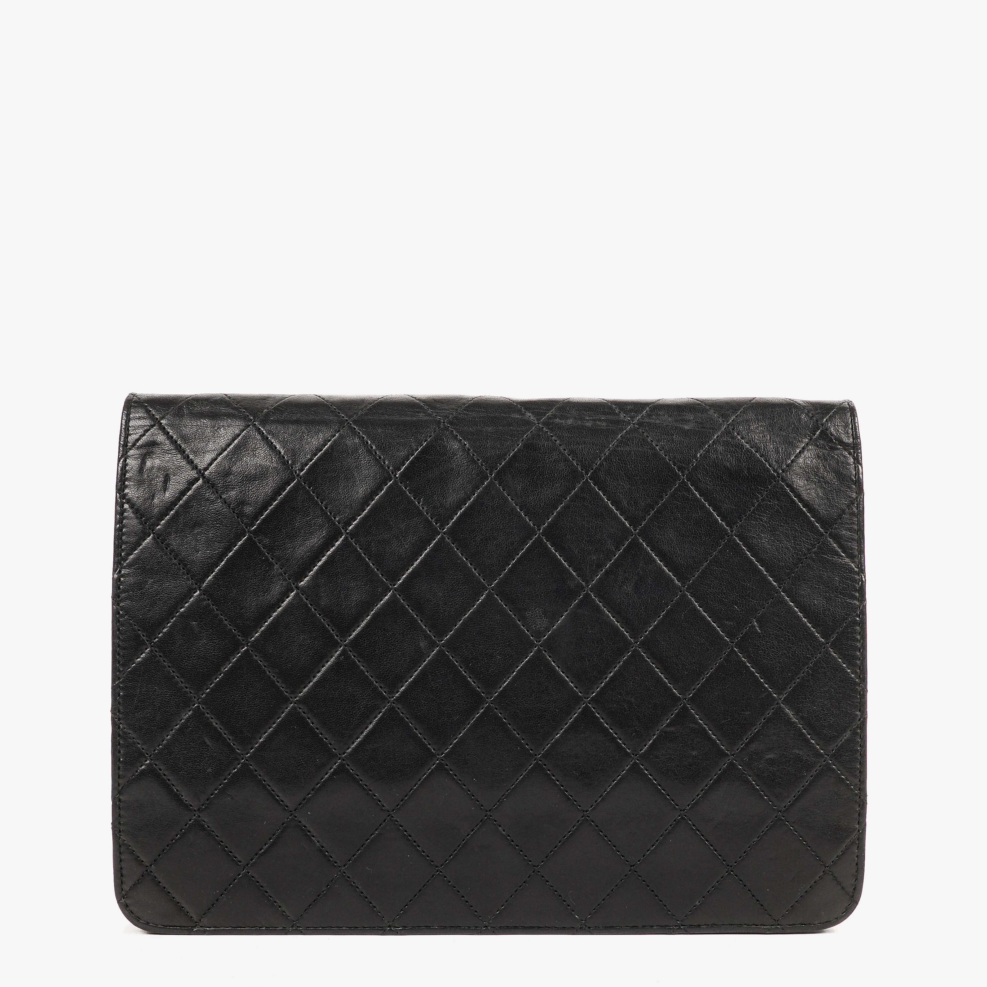 Chanel Medium Classic Single Flap Bag Black Quilted Lambskin With 24K Gold-Plated Hardware