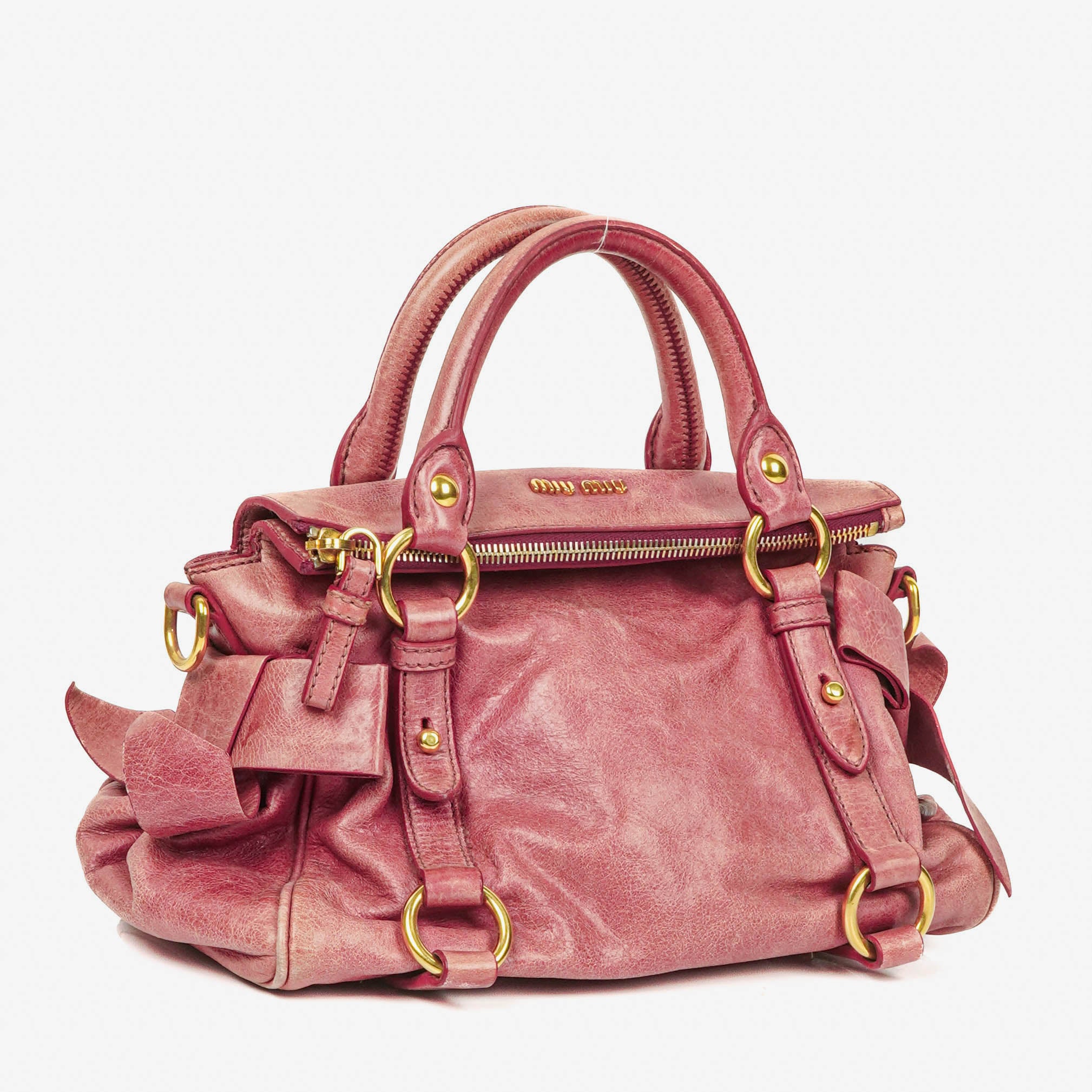 Miu Miu Vitello Bow Satchel Bag