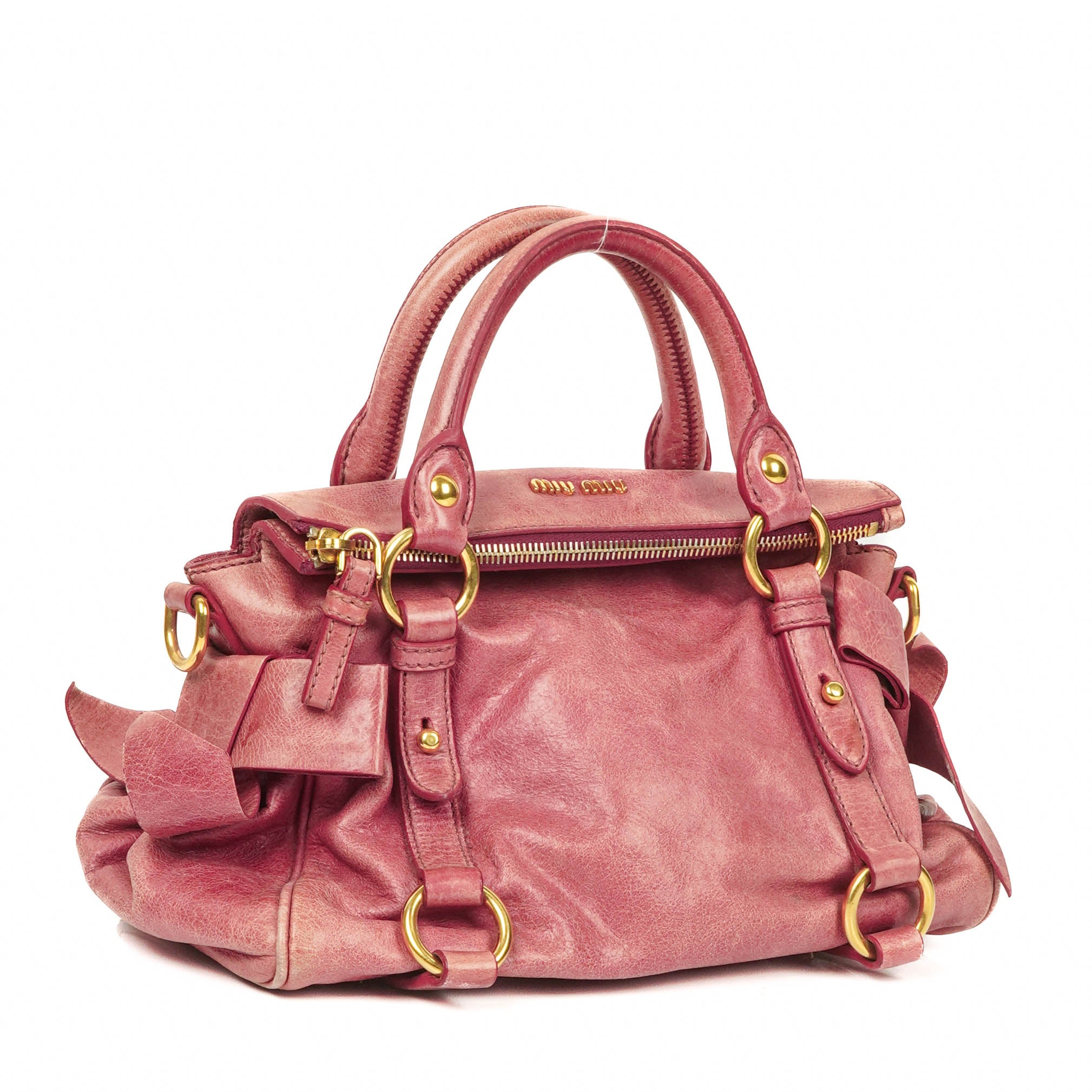 Miu Miu Vitello Bow Satchel Bag