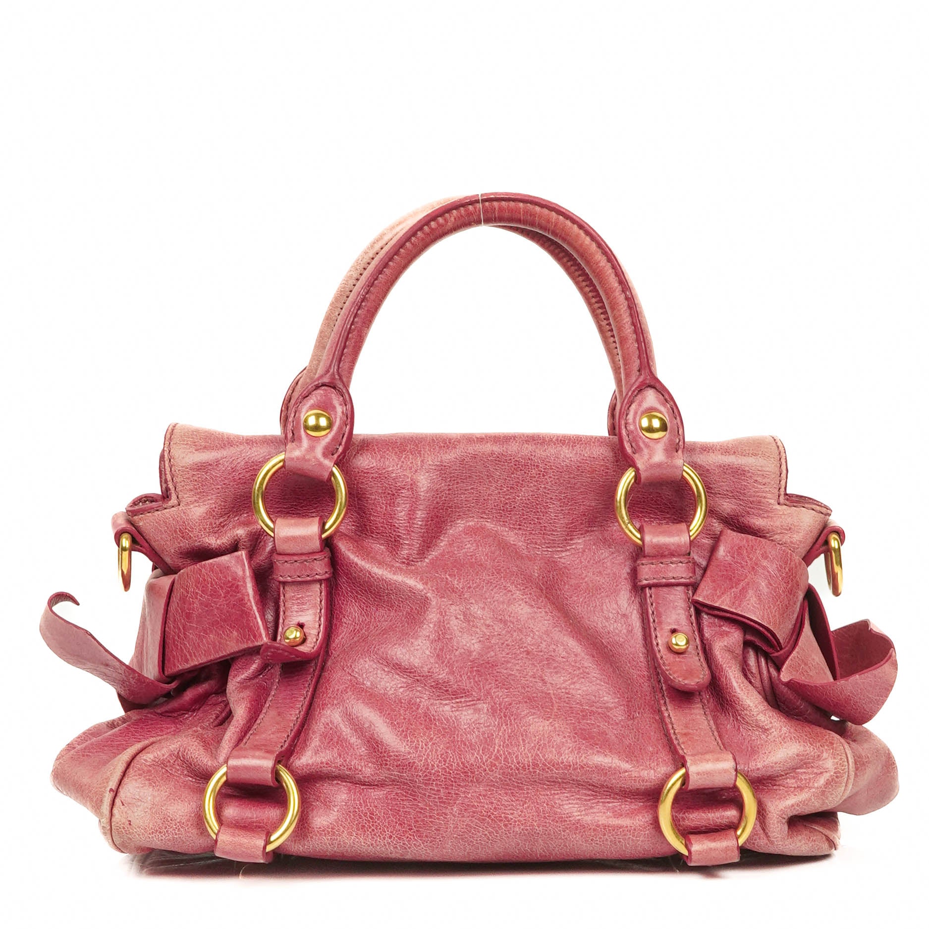 Miu Miu Vitello Bow Satchel Bag