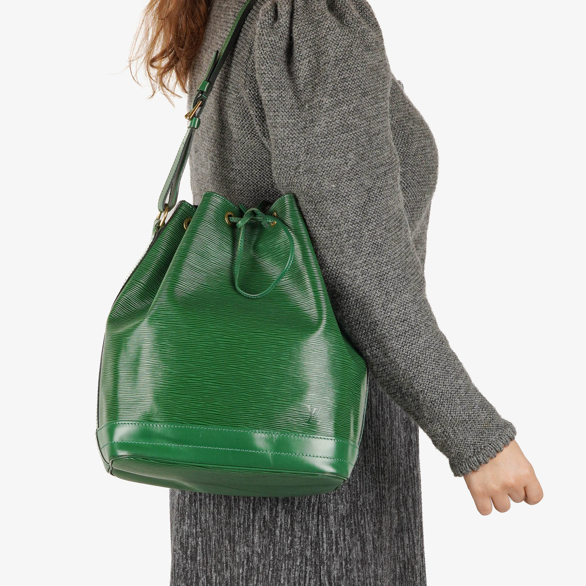Louis Vuitton Noe Grande GM Green EPI Leather Shoulder Bag