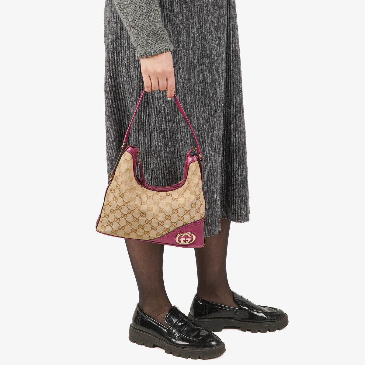 Gucci GG Canvas Britt Hobo Bag