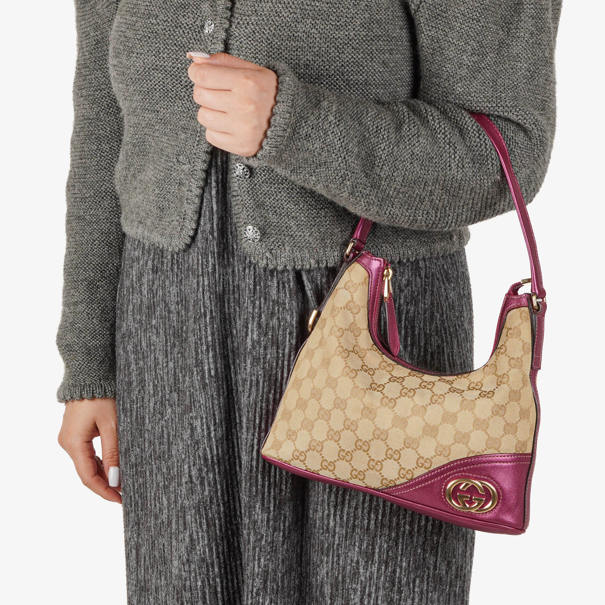 Gucci GG Canvas Britt Hobo Bag
