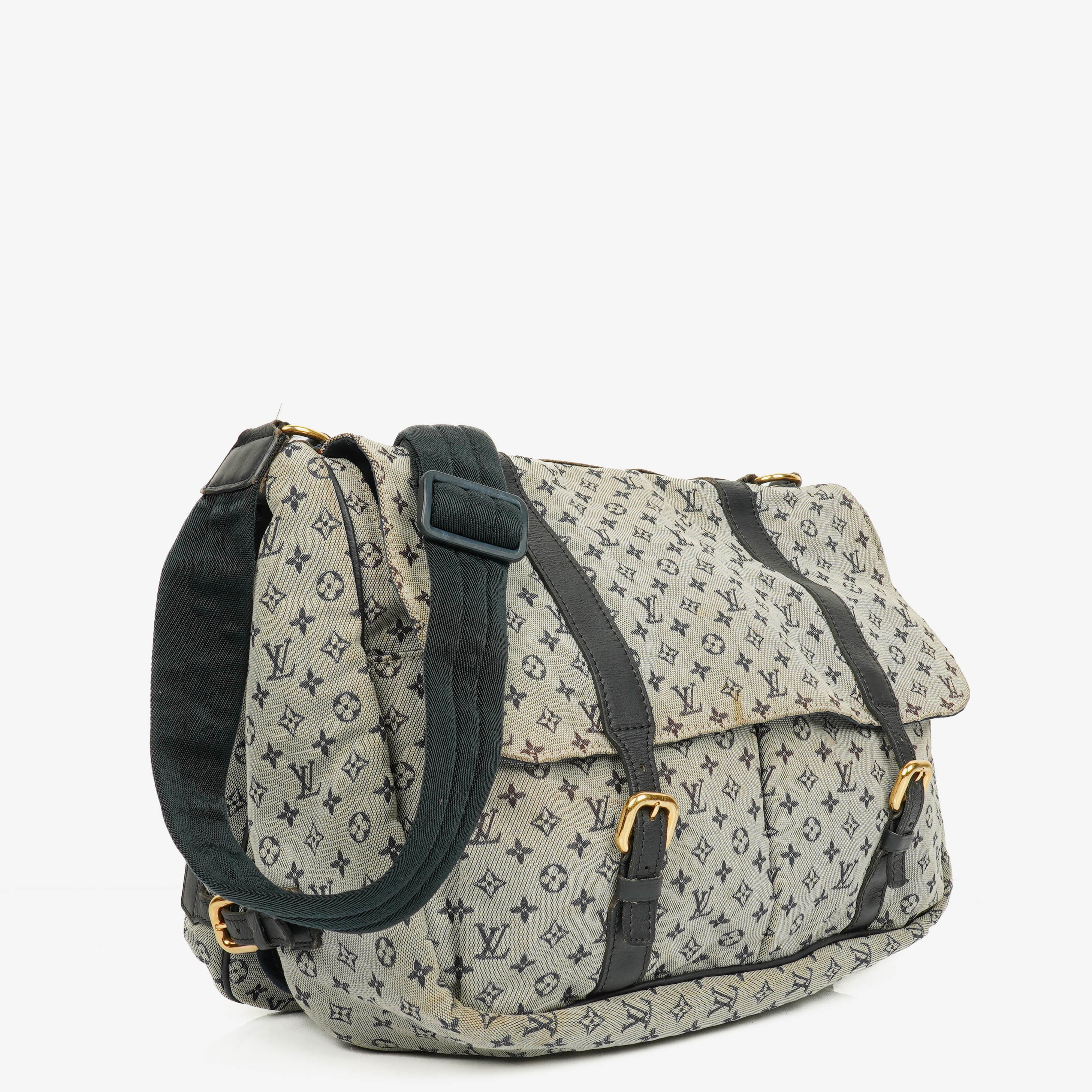 Louis Vuitton Navy Monogram Mini Lin Sac a Langer Wickeltasche