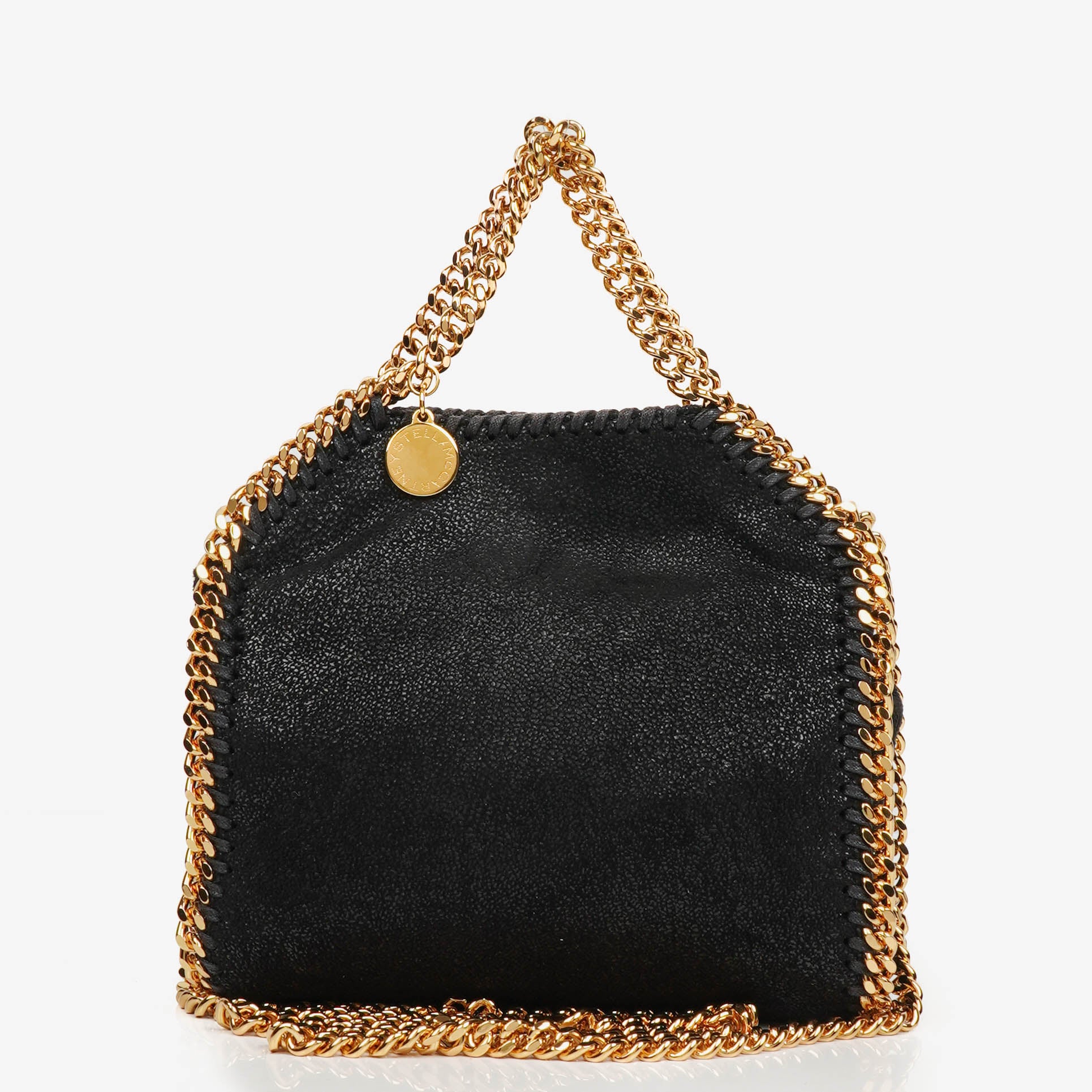 Stella McCartney Falabella Tiny Tote Black Vegan Shaggy Deer Bag