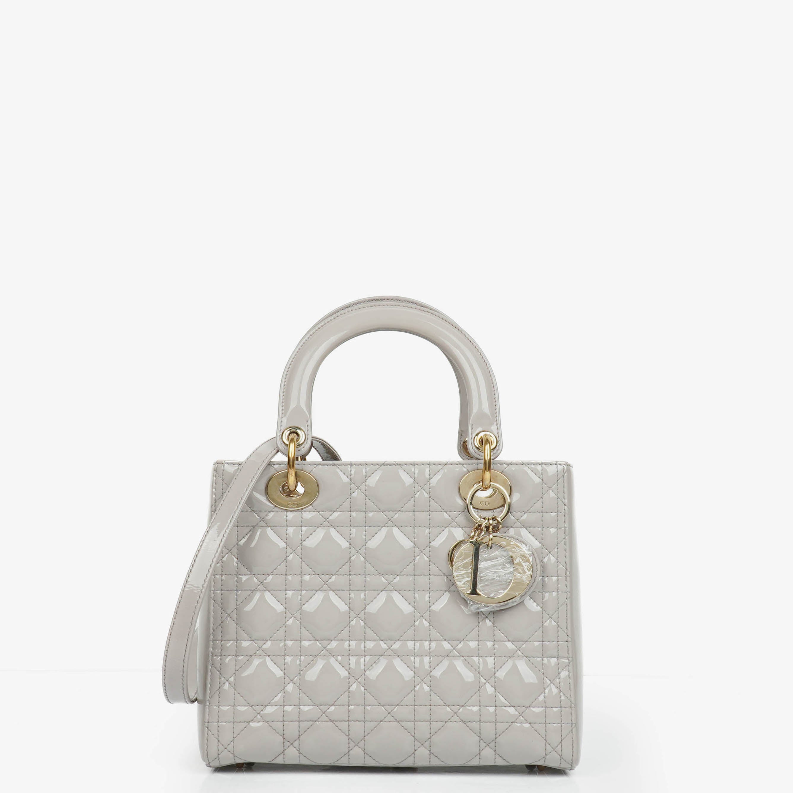 Dior Lady Dior Vintage Medium Lack-Kalbsleder Handtasche