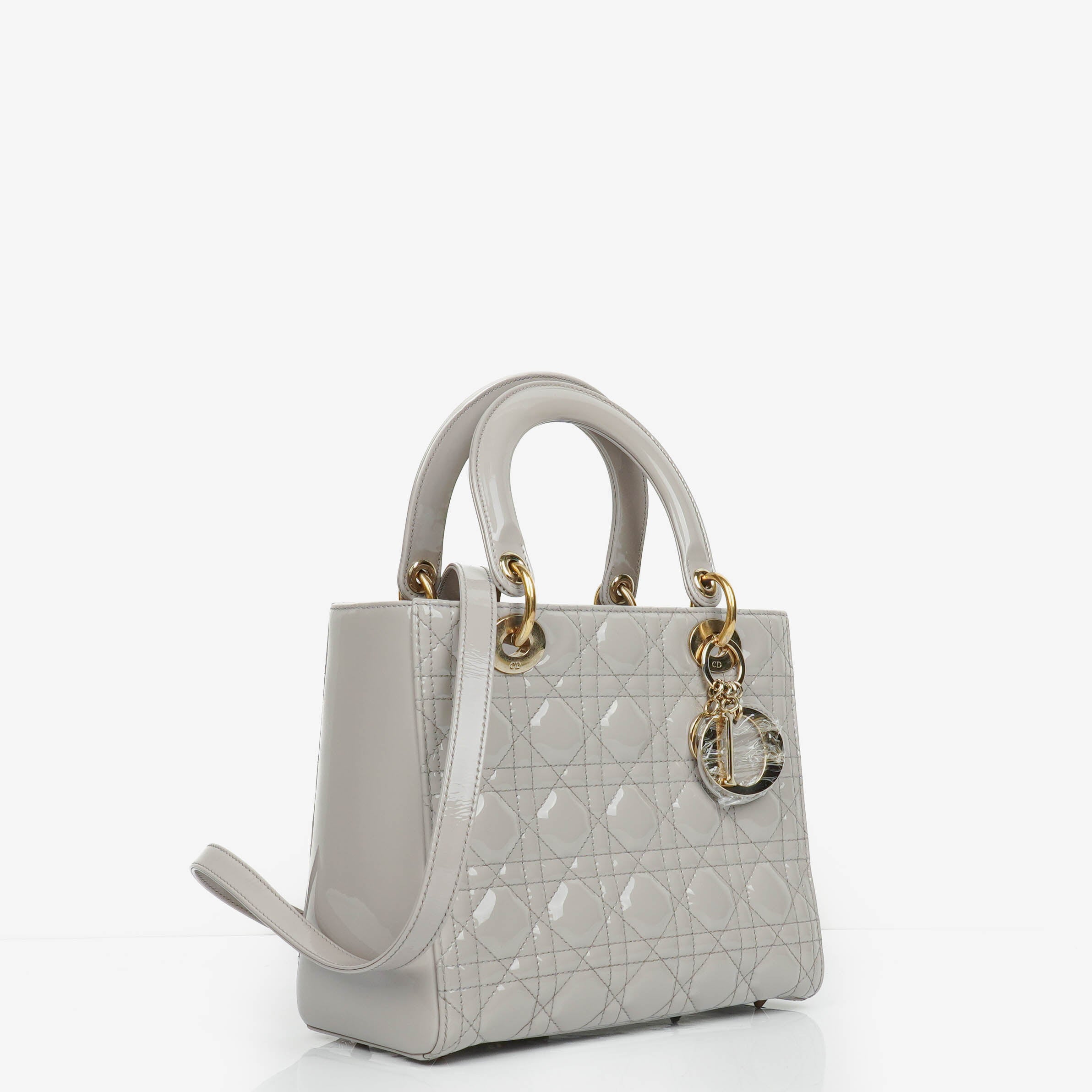 Dior Lady Dior Vintage Medium Lack-Kalbsleder Handtasche