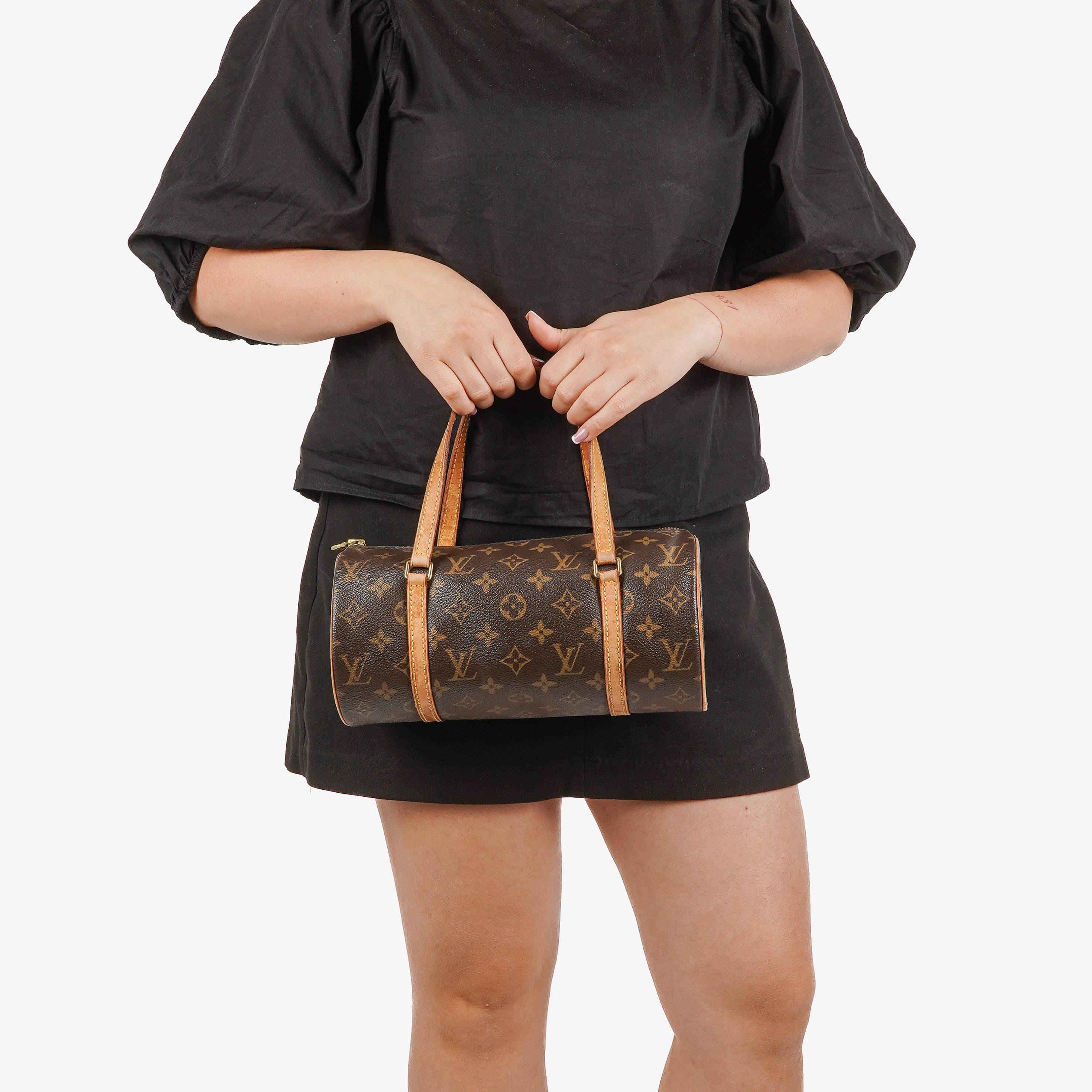 Louis Vuitton Papillon 25 Vintage Monogram Canvas Handbag