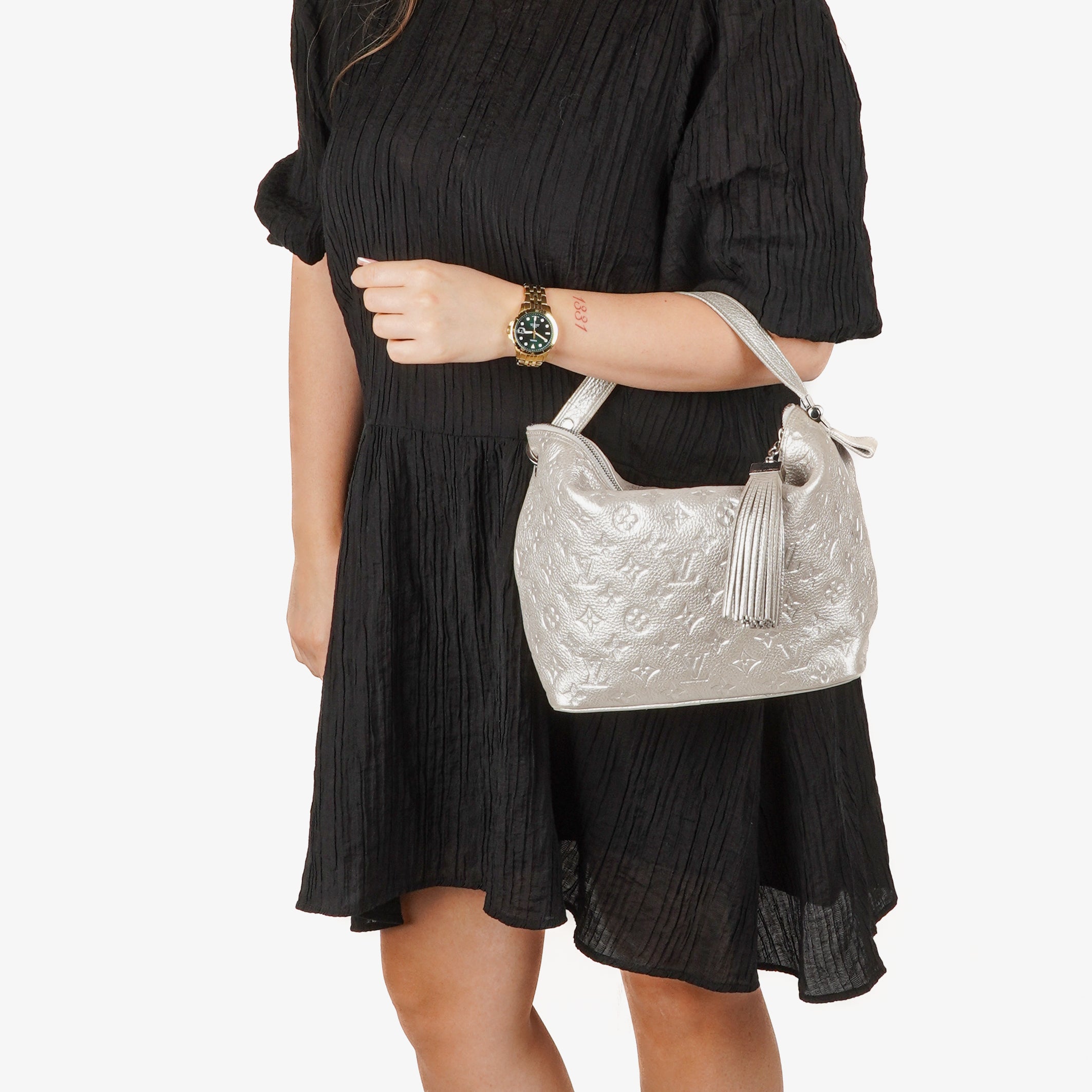 Louis Vuitton Limited Edition Silver Monogram Shimmer Halo Bag