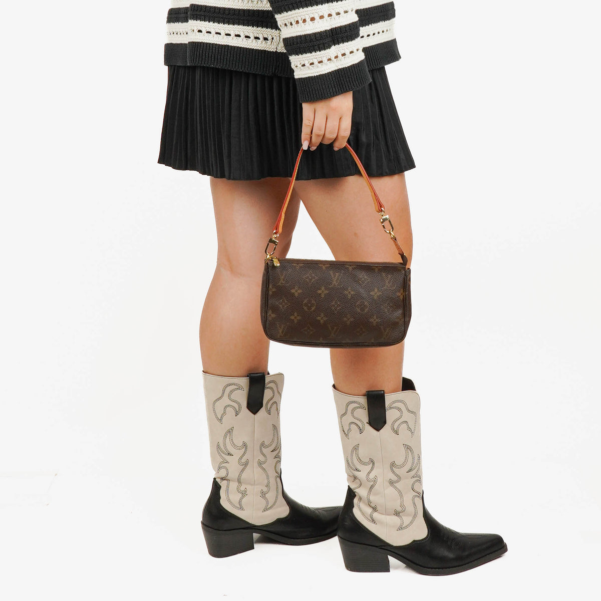 Louis Vuitton Pochette Accessoires Monogram Canvas Clutch Handbag