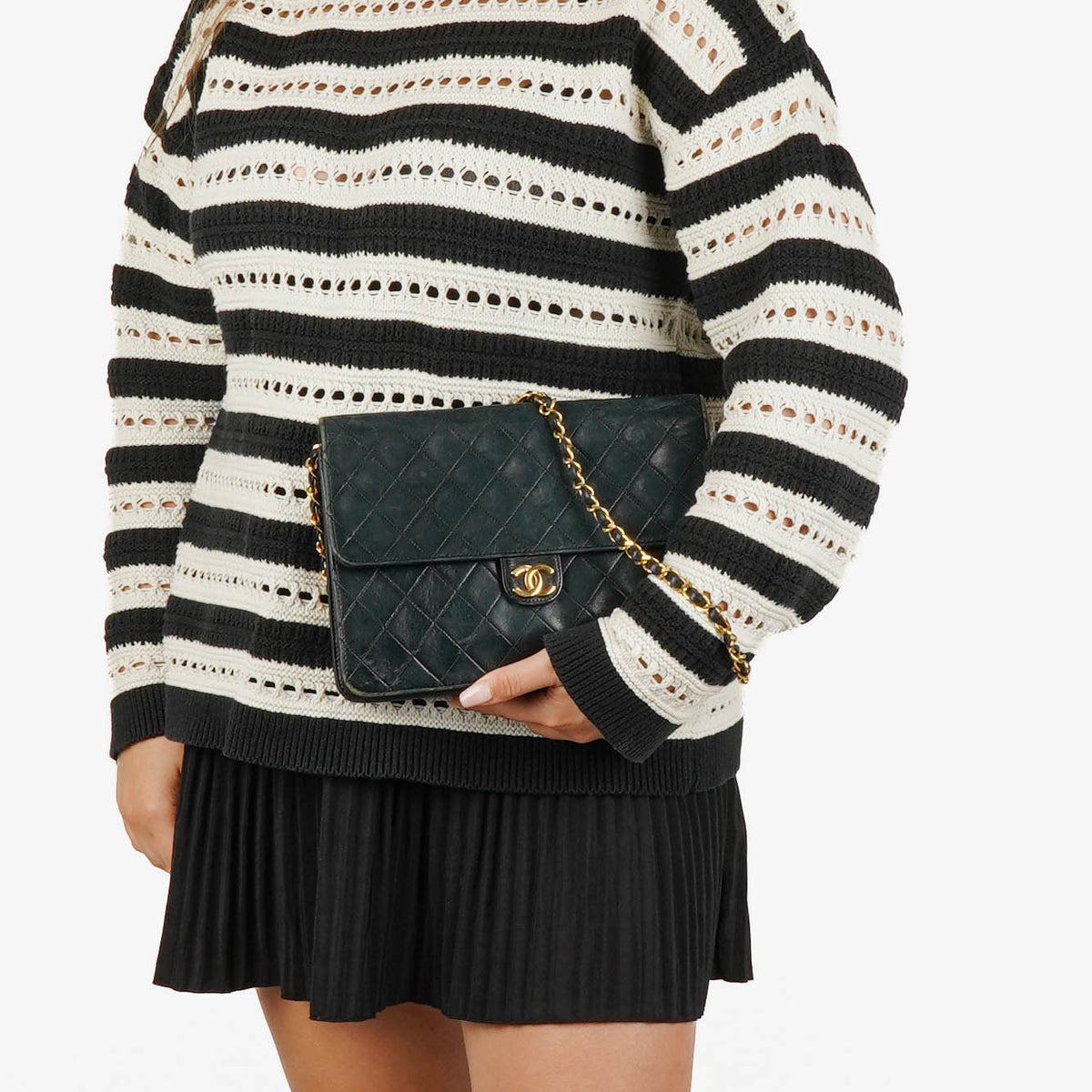Chanel Classic Single Flap Bag Black Quilted Lambskin With 24K Gold-Plated Hardware