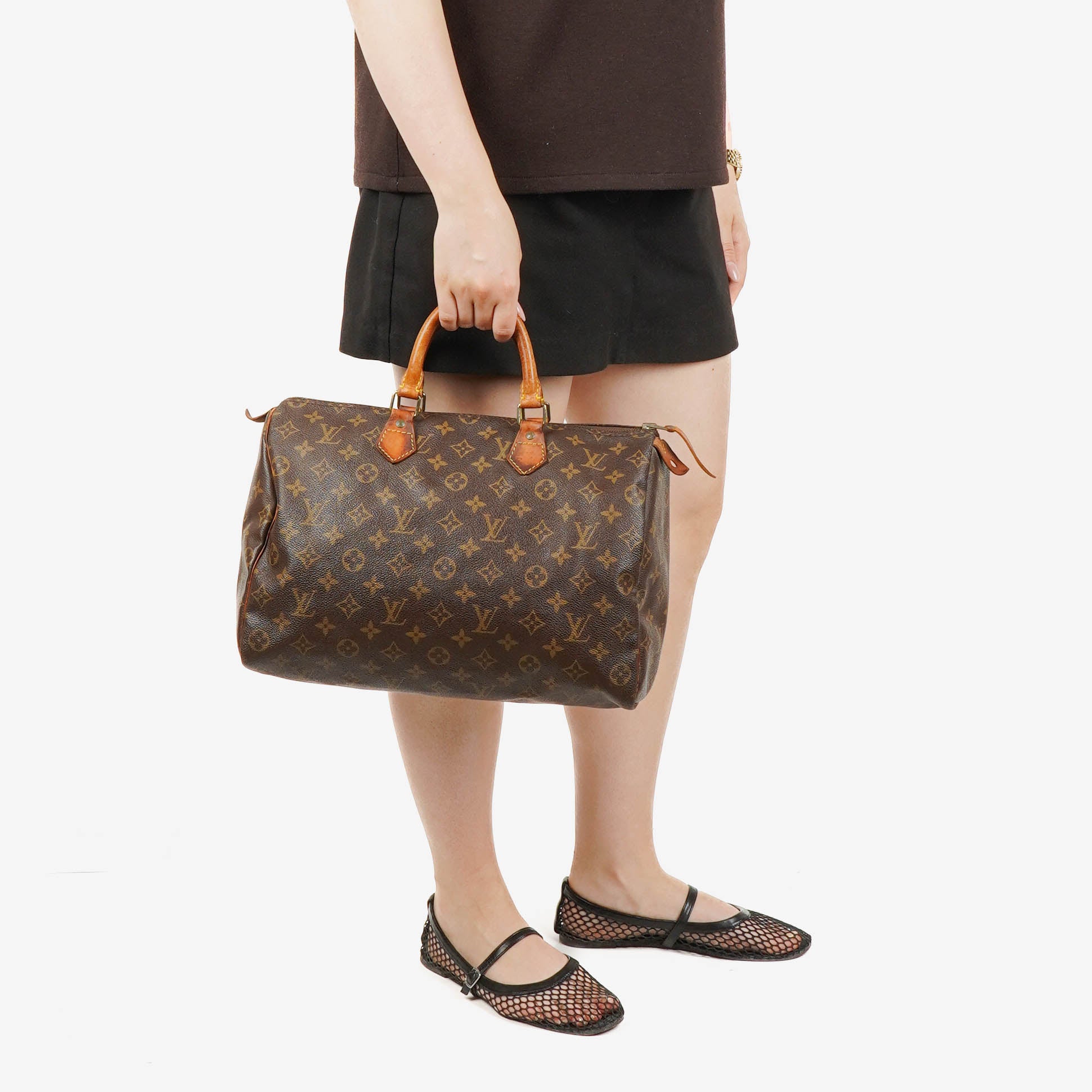 Louis Vuitton Speedy 35 Monogram Canvas Handbag