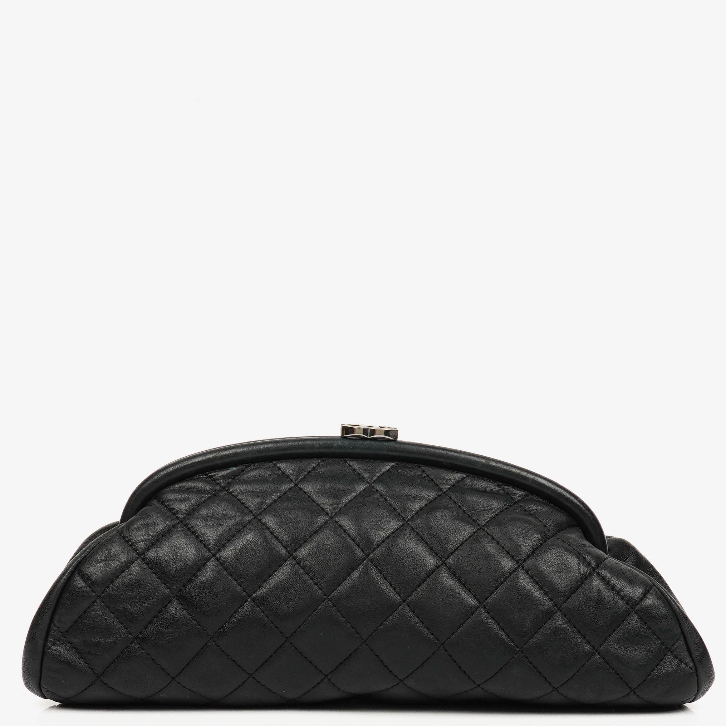 Chanel Black Quilted Leather Timeless Clutch Bag