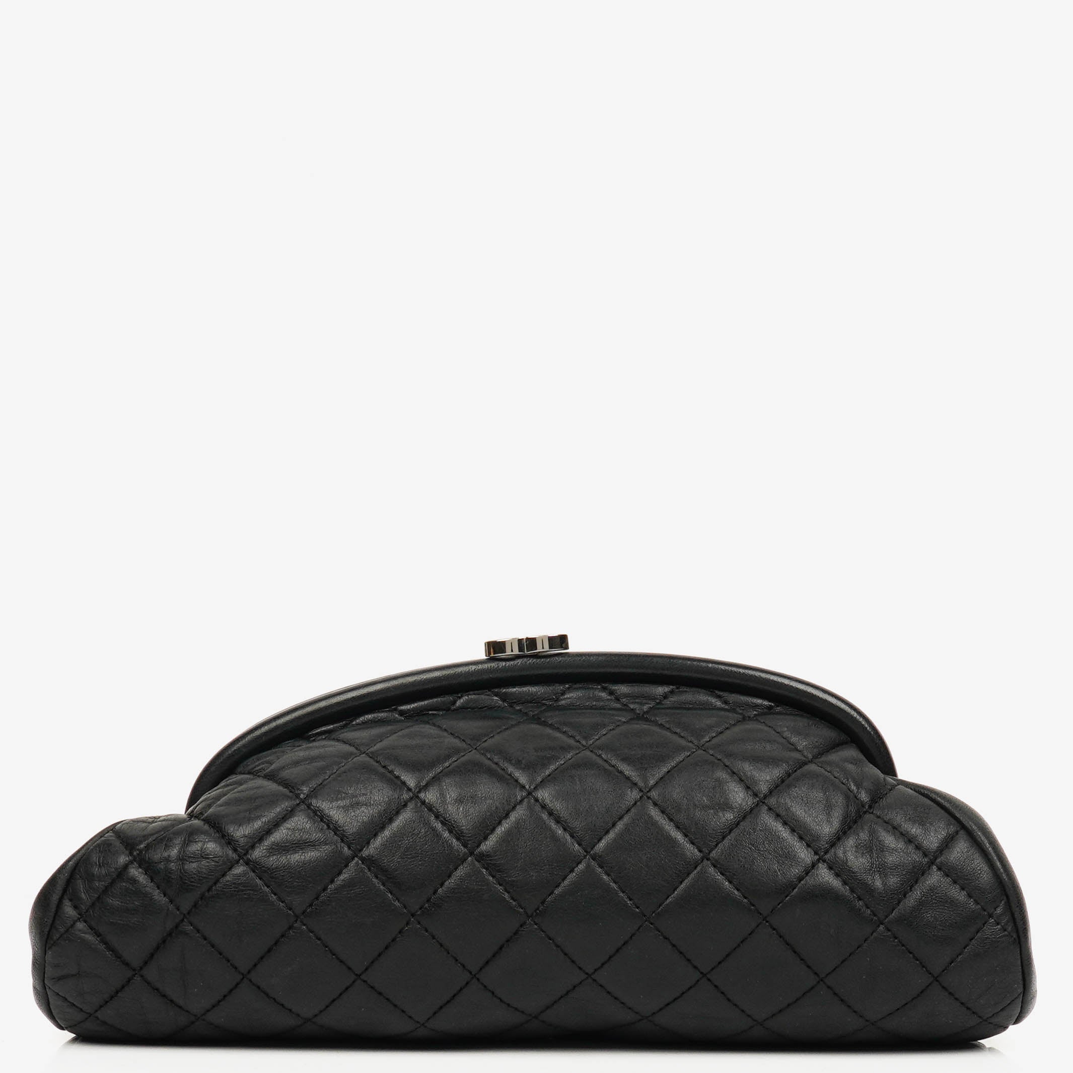Chanel Black Quilted Leather Timeless Clutch Bag