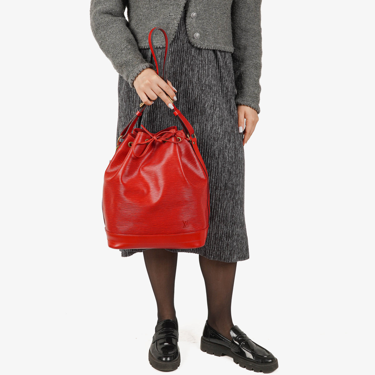Louis Vuitton Noe Grande GM Red EPI Leather Shoulder Bag