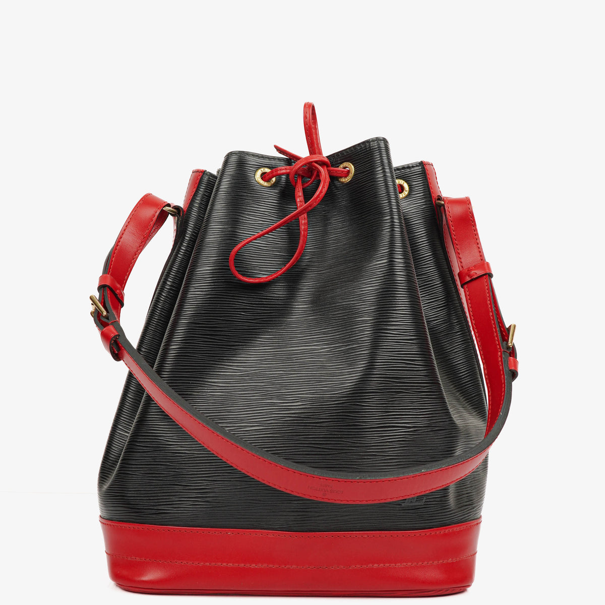 Louis Vuitton Noe Grande GM Black And Red EPI Leather Shoulder Bag