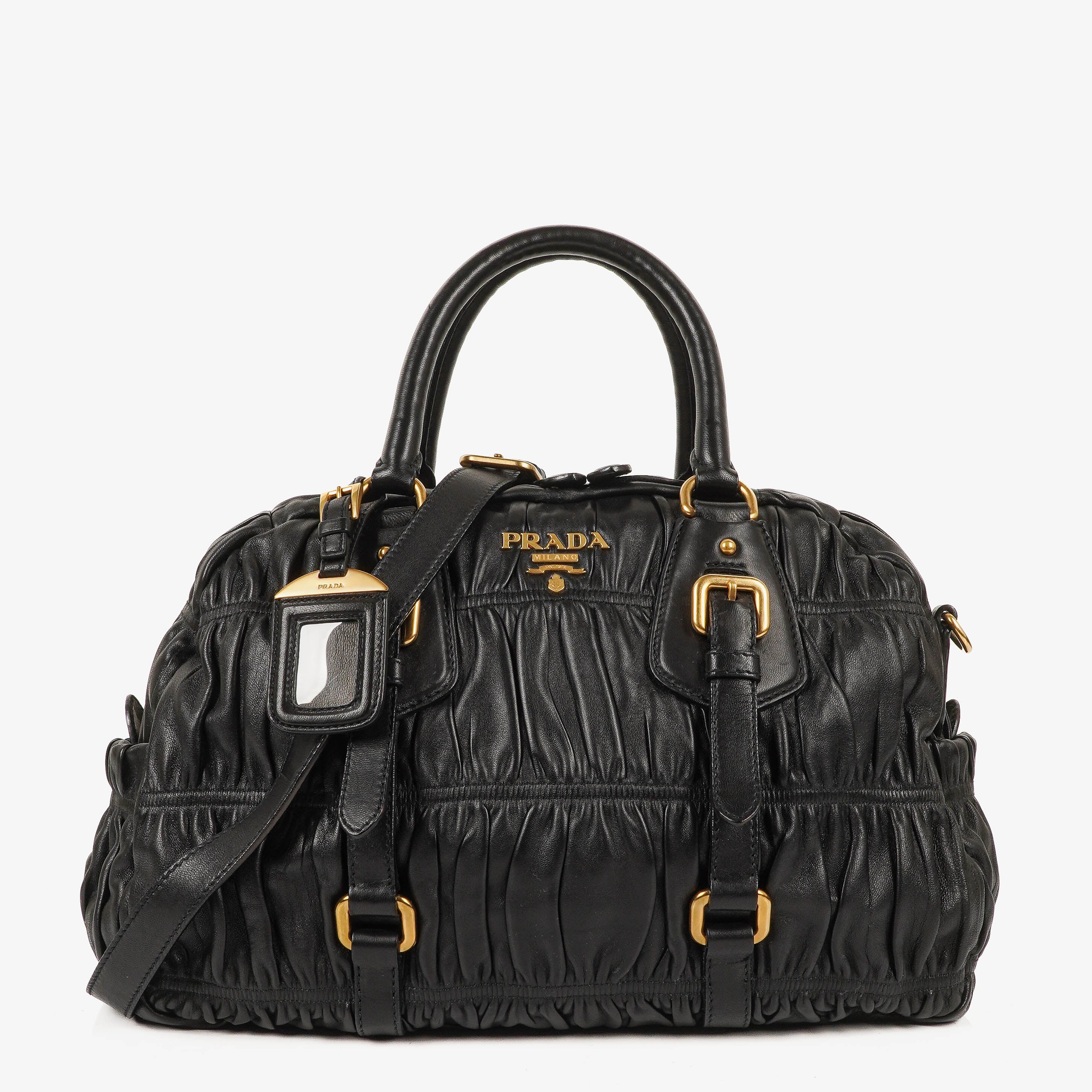 Prada Nappa Gaufre'An Nero Shoulder Bag