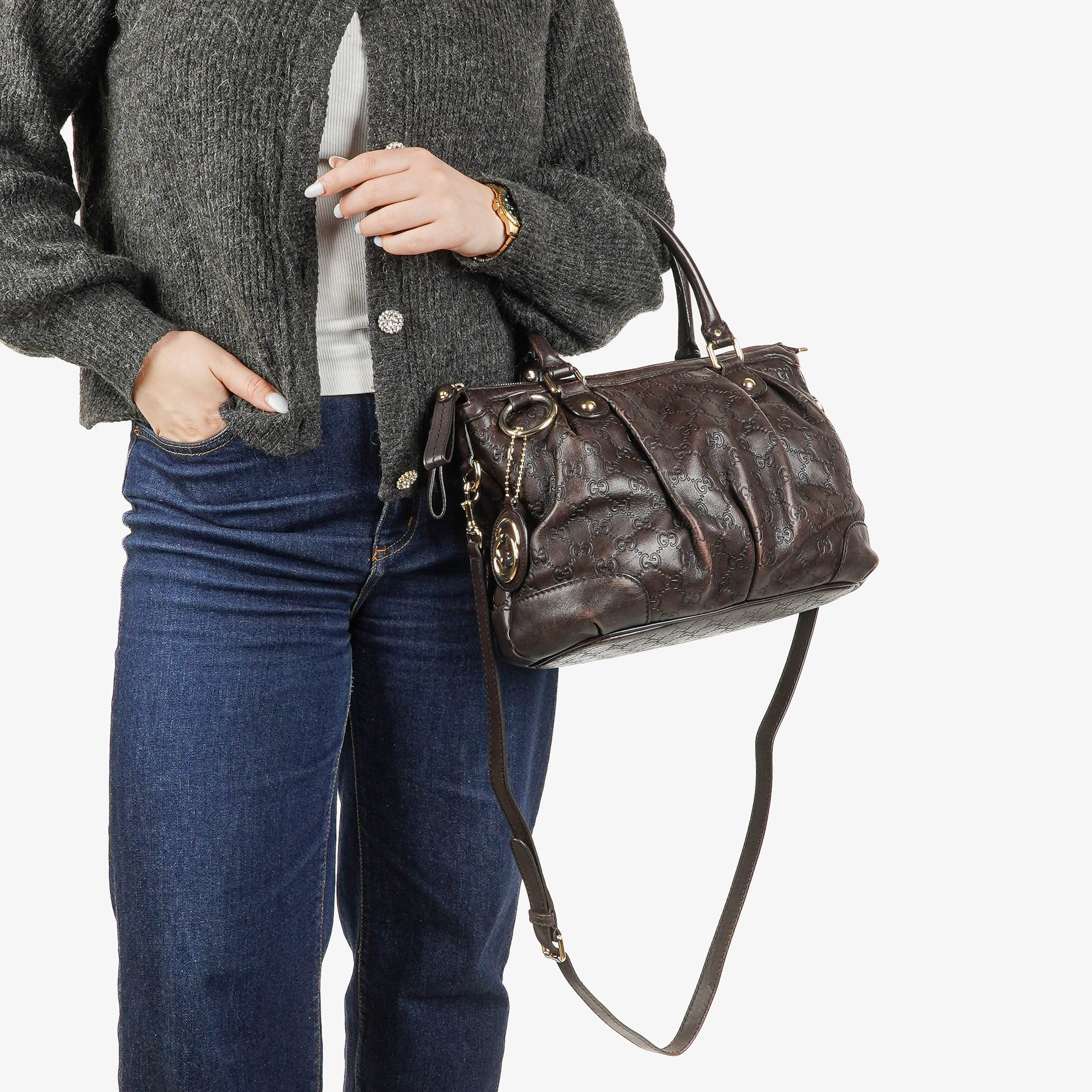 Gucci Guccissima Leather Suckey Hobo Bag