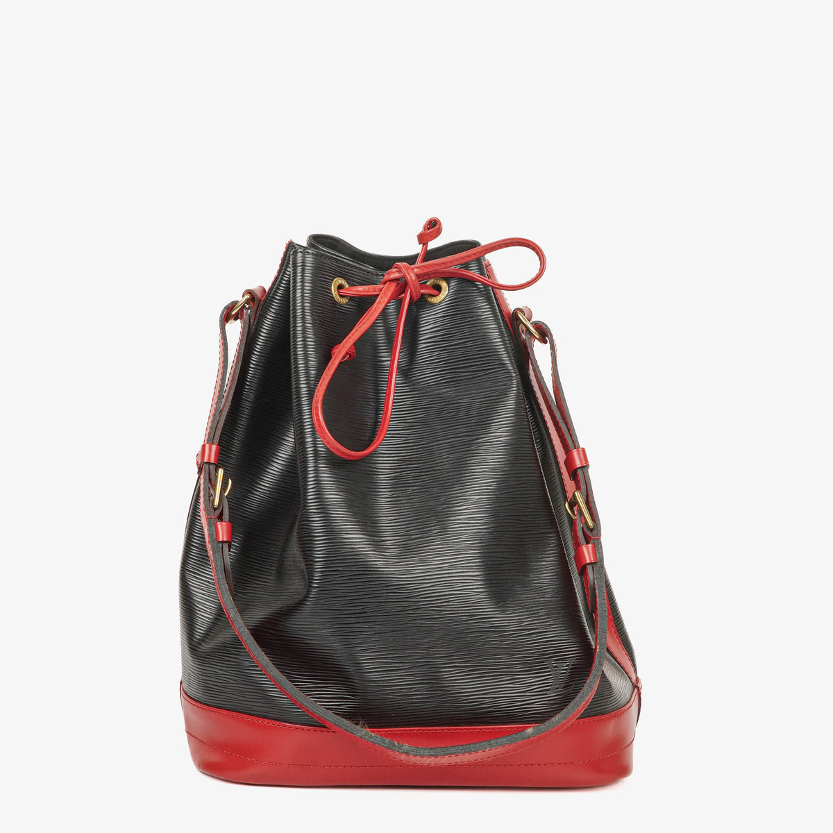 Louis Vuitton Noe GM Bi-Colour Black and Red EPI Leather Shoulder Bag